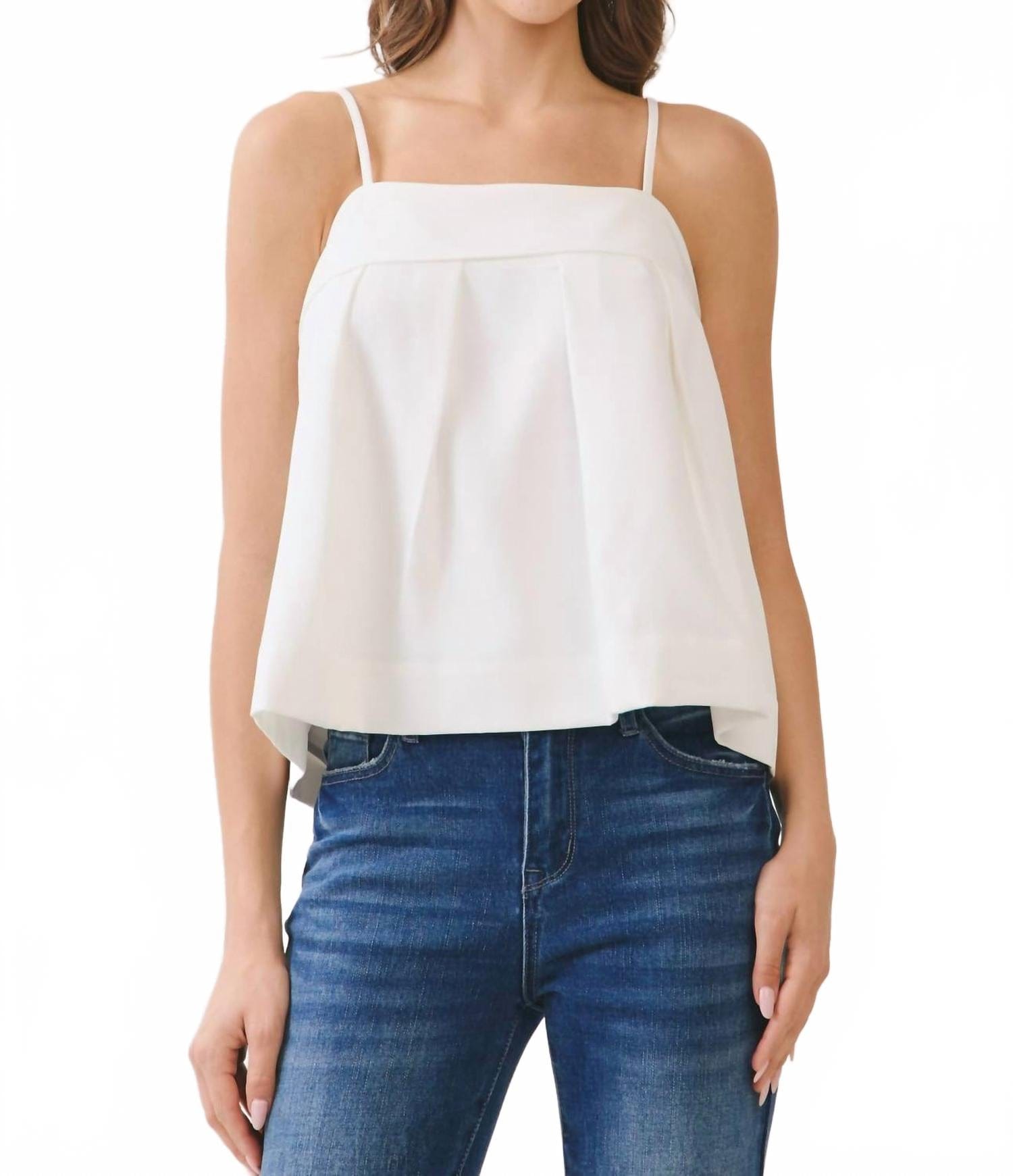 WHITE* Bow Back Tank Top In White