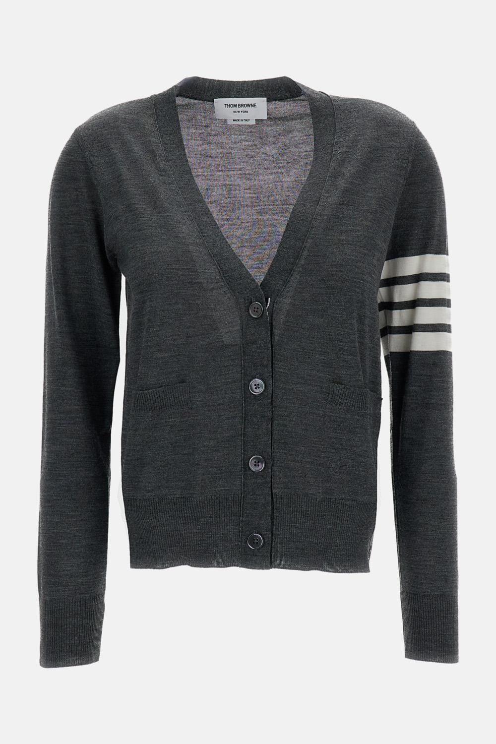 Thom Browne CARDIGAN SCOLLO A V 4 - BAR