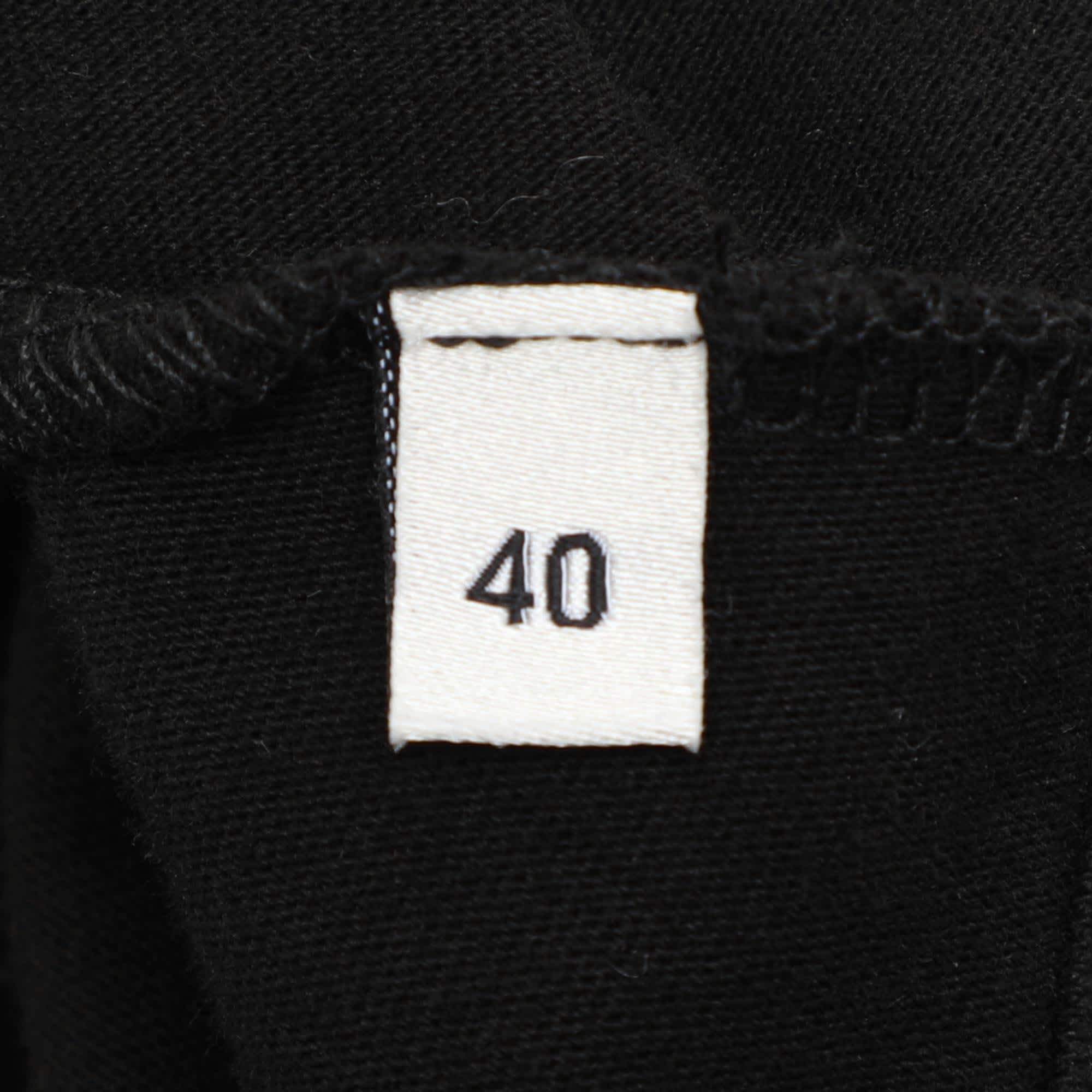 Elisabetta Franchi Black Cotton Round Neck Chain T - Shirt