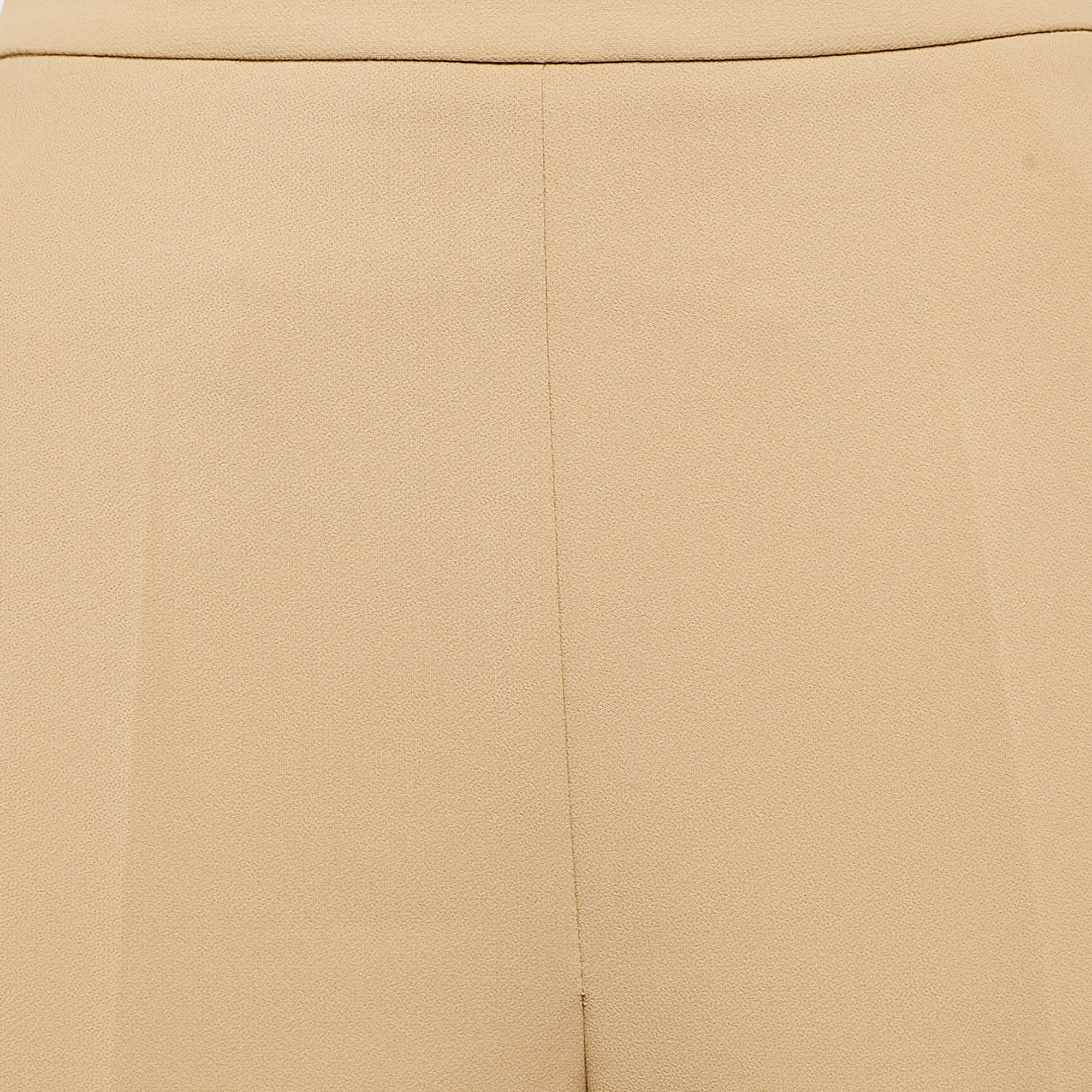 Elisabetta Franchi Brown Crepe Button Detail Trousers