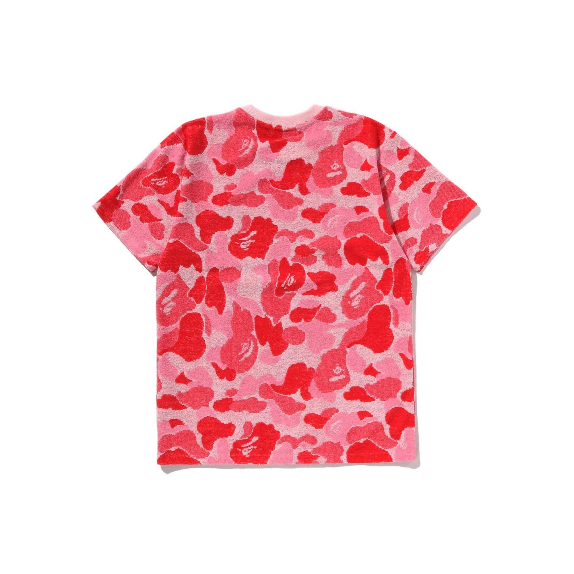 A Bathing Ape BAPE ABC Camo Pile Jacquard One Point T-Shirt Pink