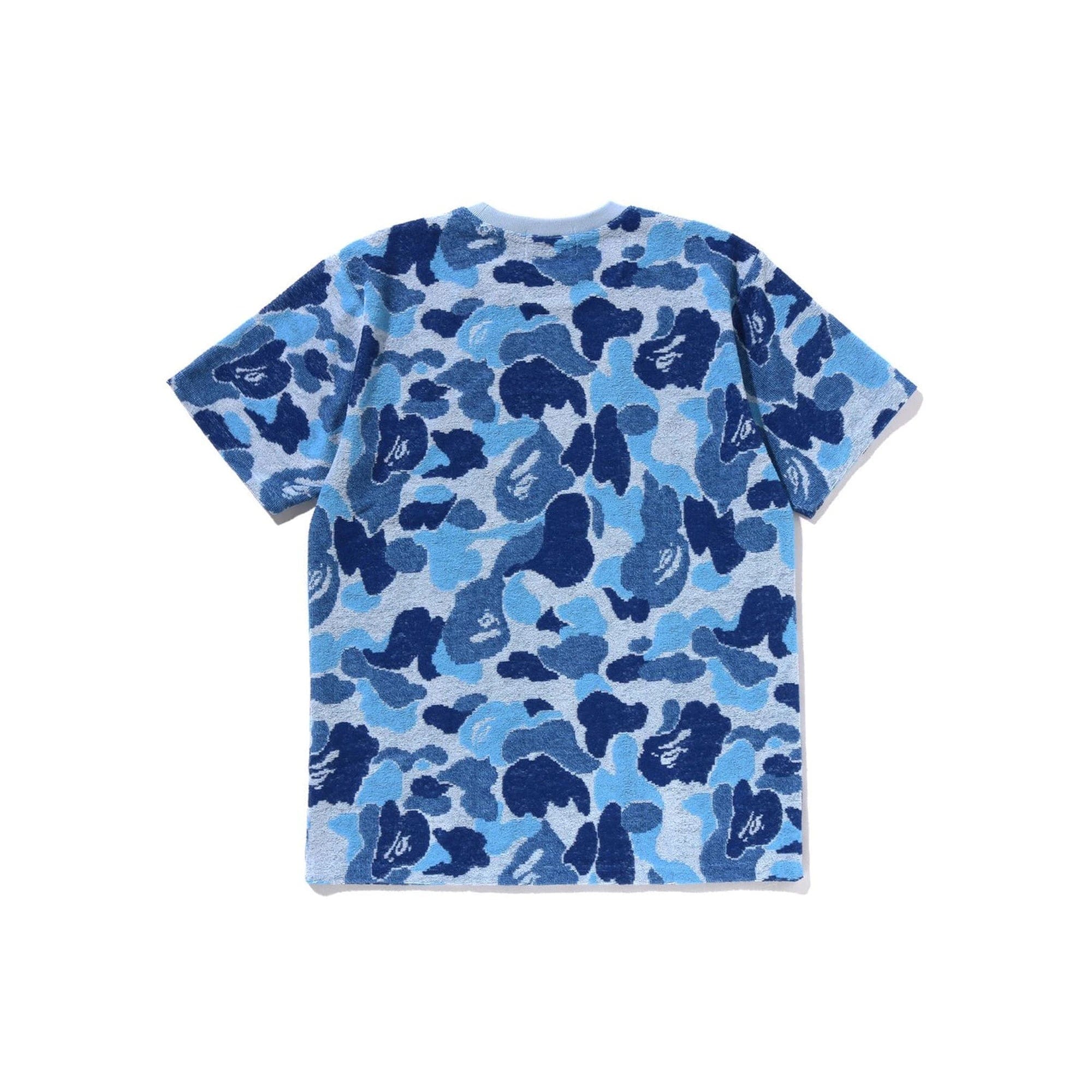 A Bathing Ape BAPE ABC Camo Pile Jacquard One Point T-Shirt Blue