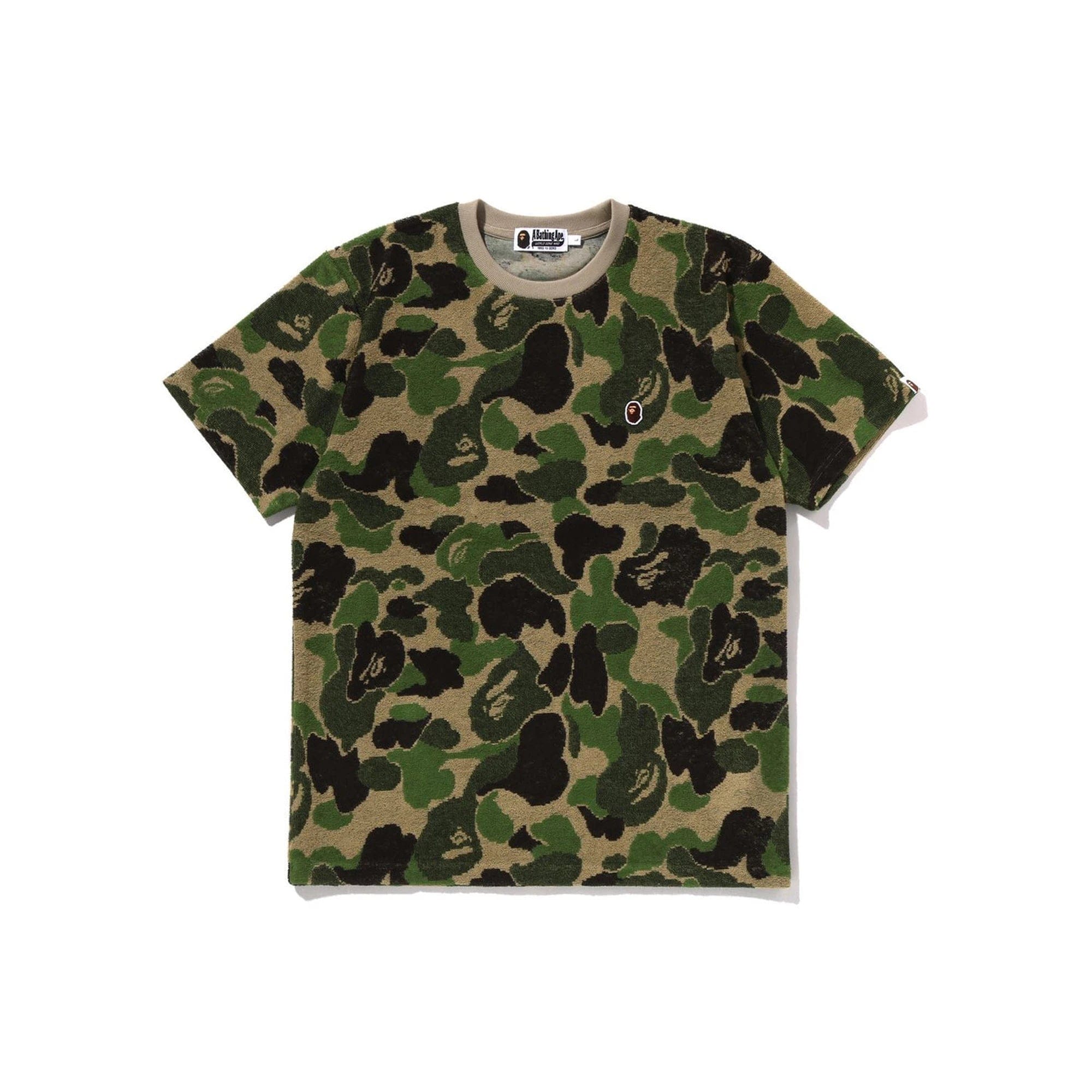 A Bathing Ape BAPE ABC Camo Pile Jacquard One Point T-Shirt Green