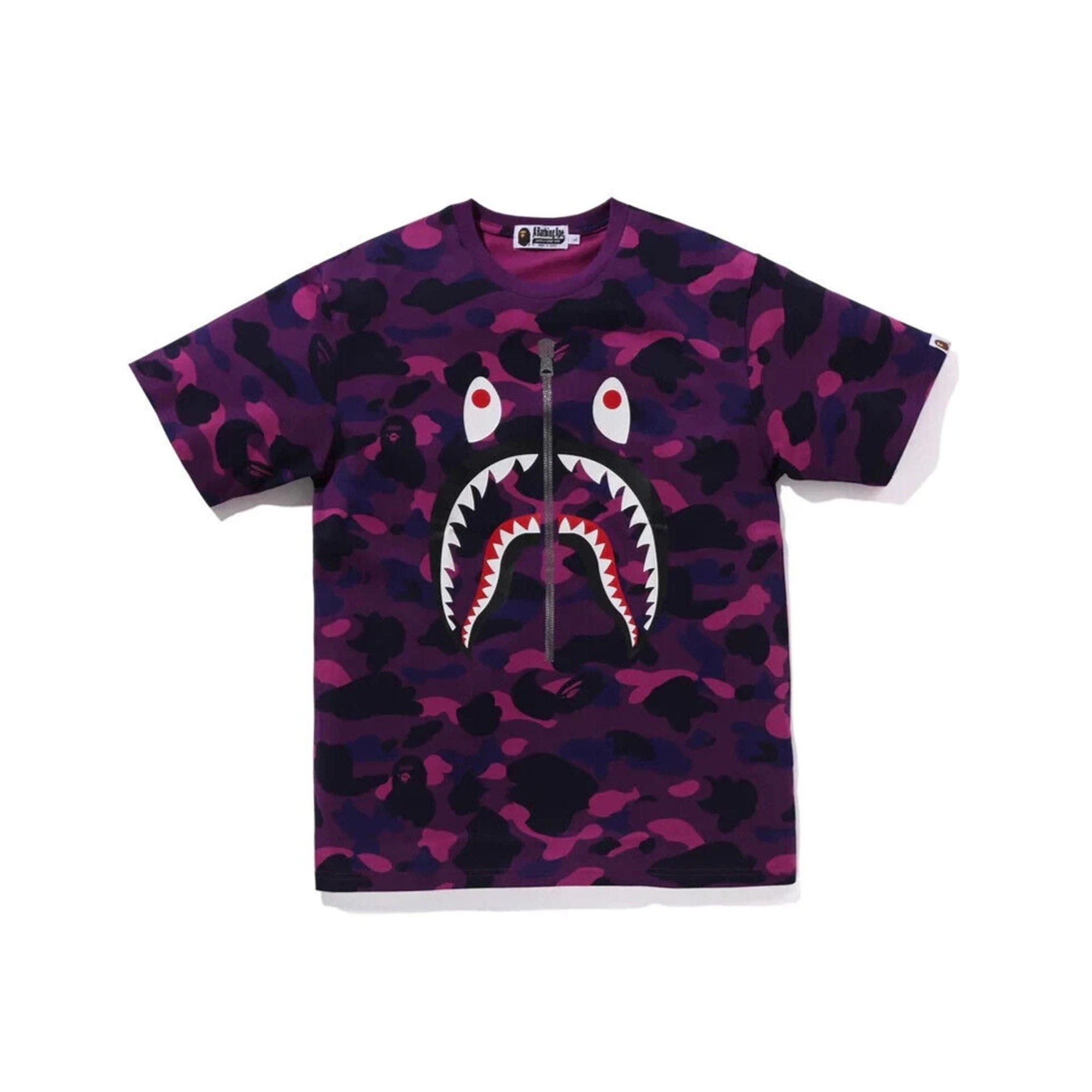 A Bathing Ape BAPE Color Camo Shark T-Shirt Purple