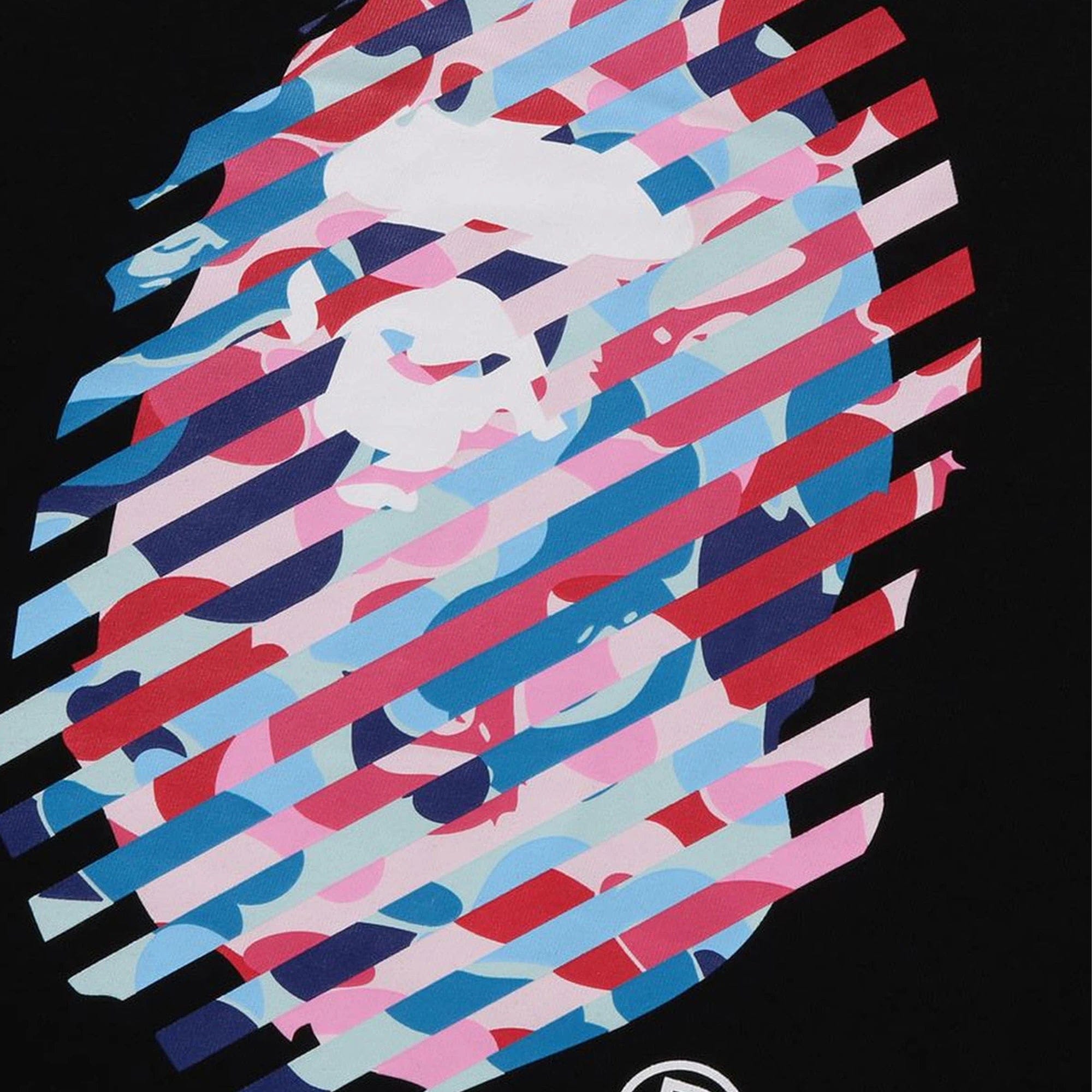 A Bathing Ape BAPE ABC Camo Illusion Ape Head Relaxed Fit T-Shirt Black