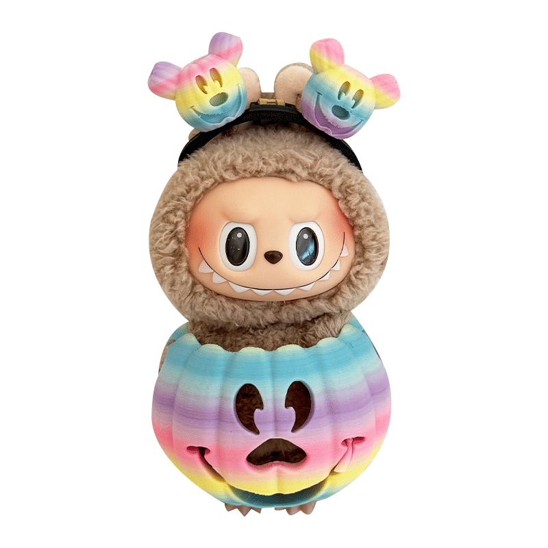 halloween Labubu Outfit - 3D Printed Halloween Pumpkin + Headband