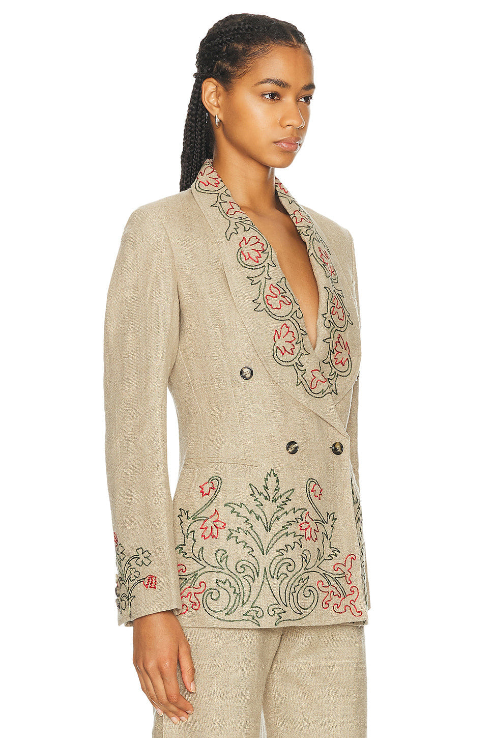 BODE Embroidered Trumpet Flower Suit Jacket