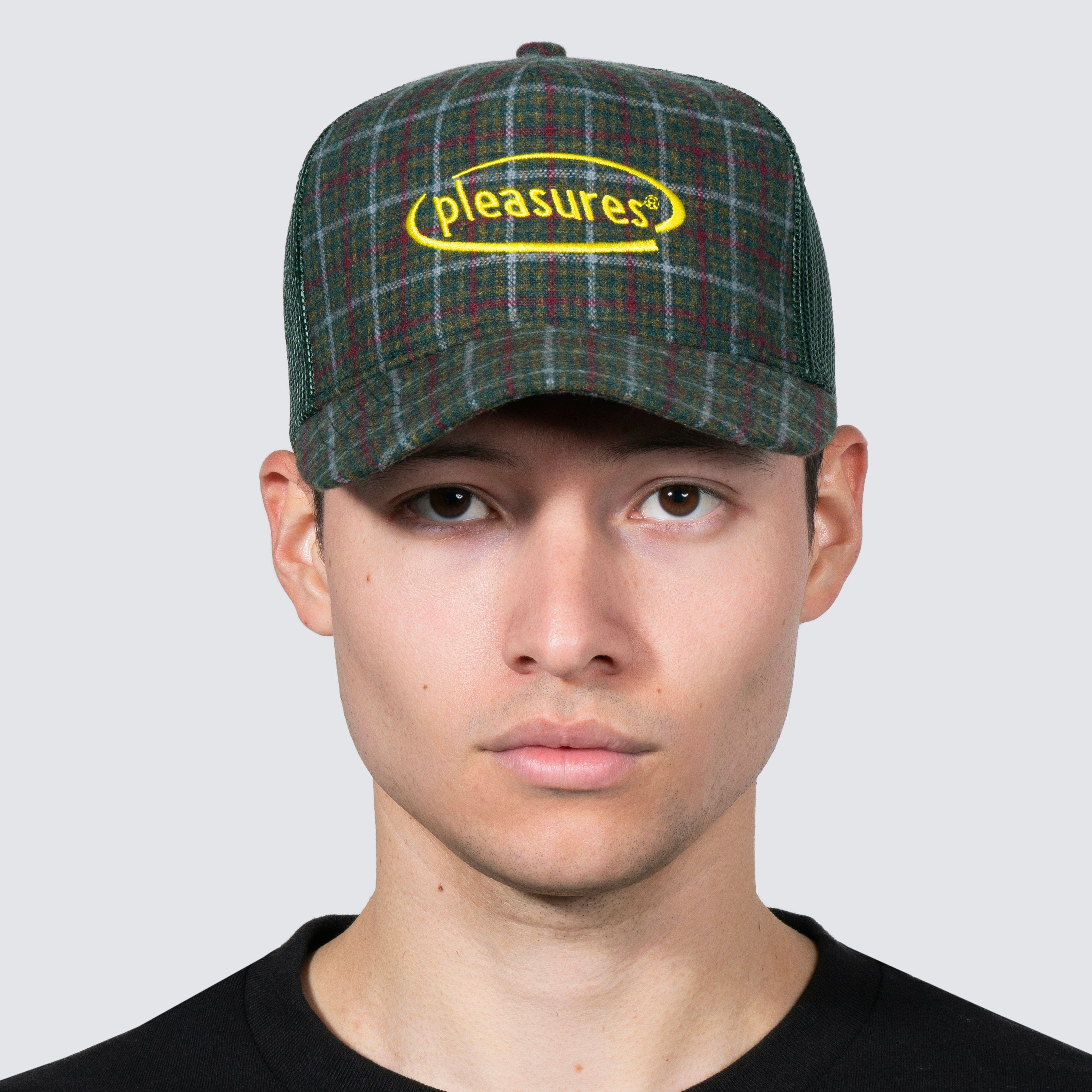 Pleasures HAPPIER PLAID TRUCKER (GREEN)