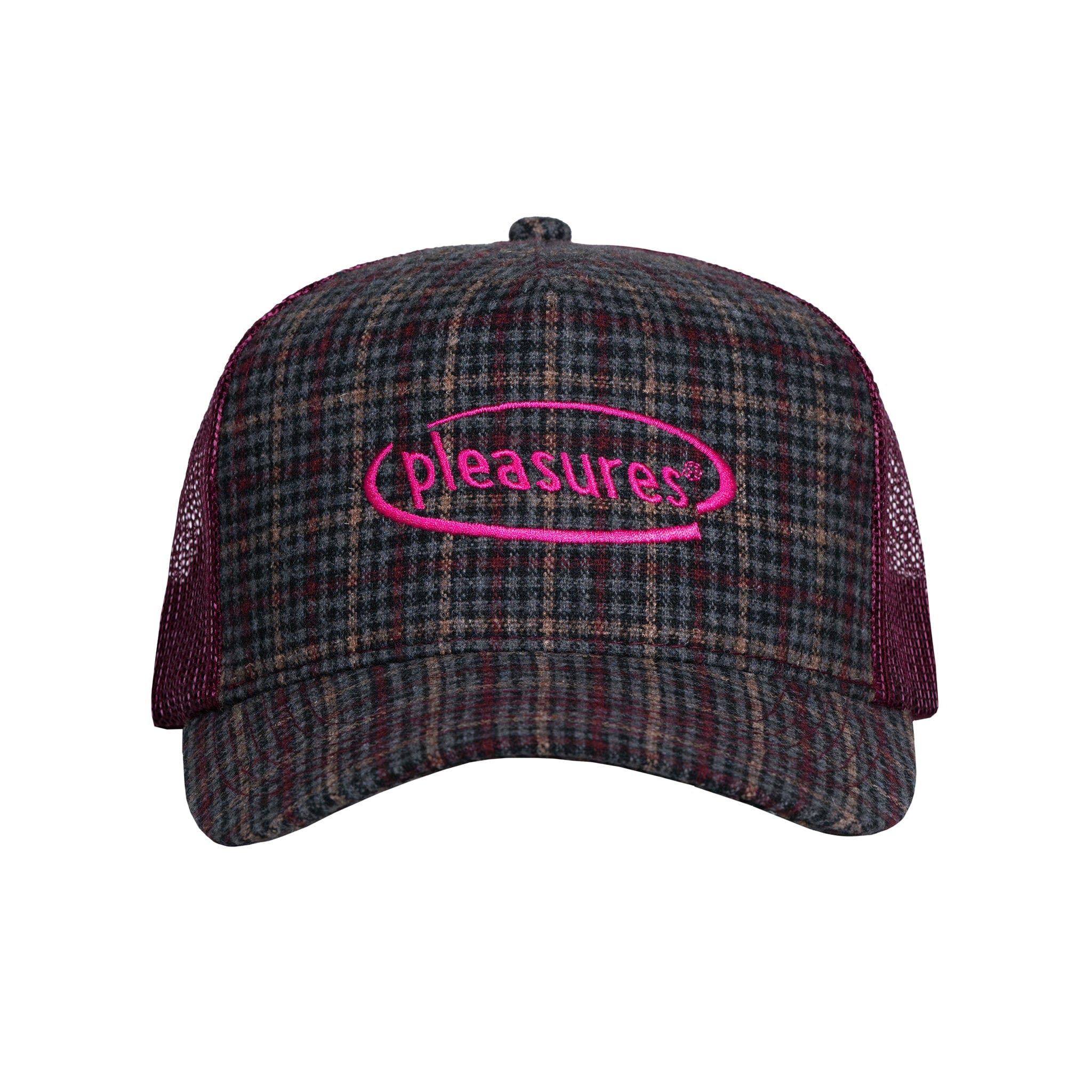 Pleasures HAPPIER PLAID TRUCKER (MAROON)