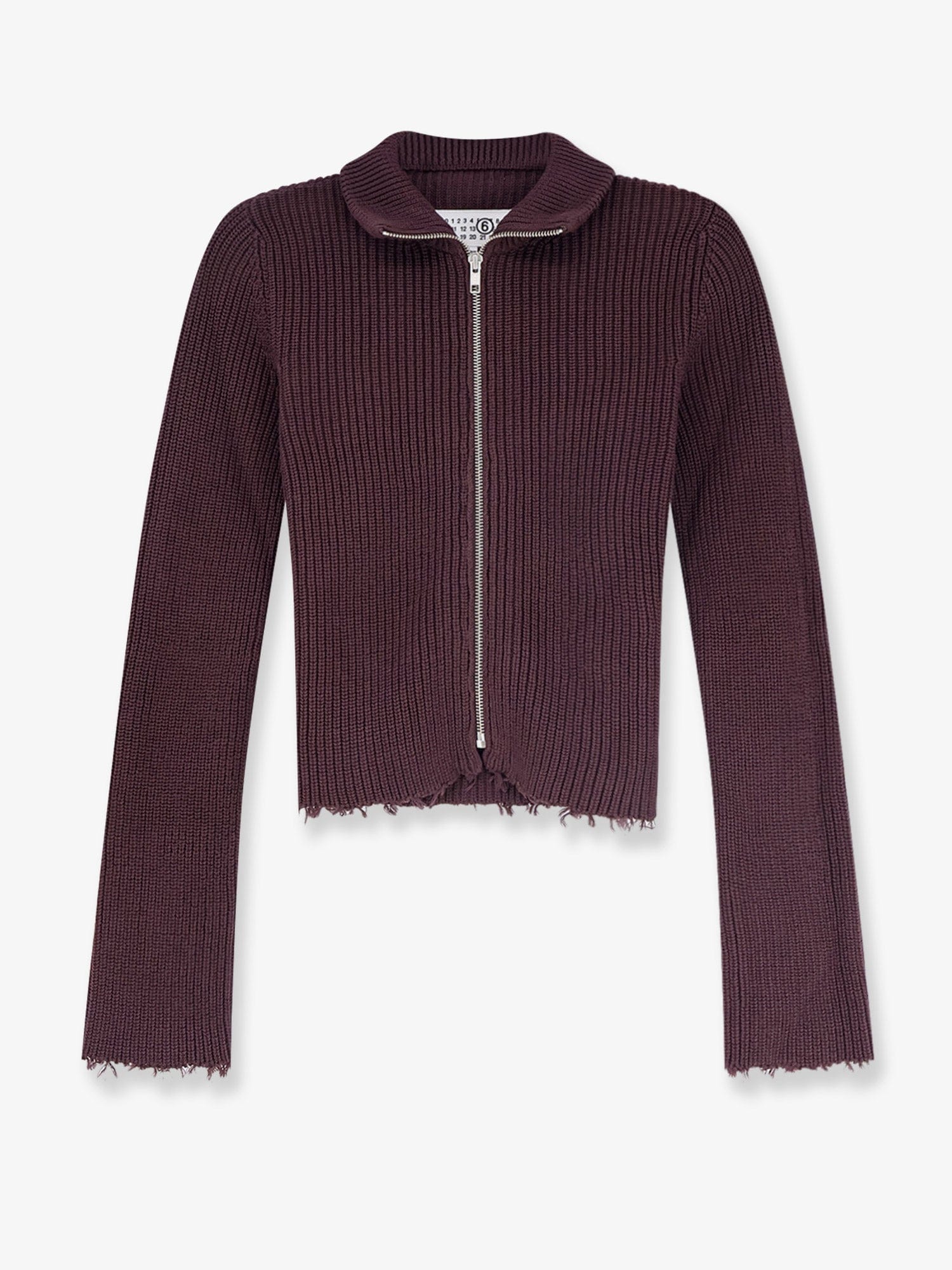 MM6 Maison Margiela Ribbed cotton cardigan
