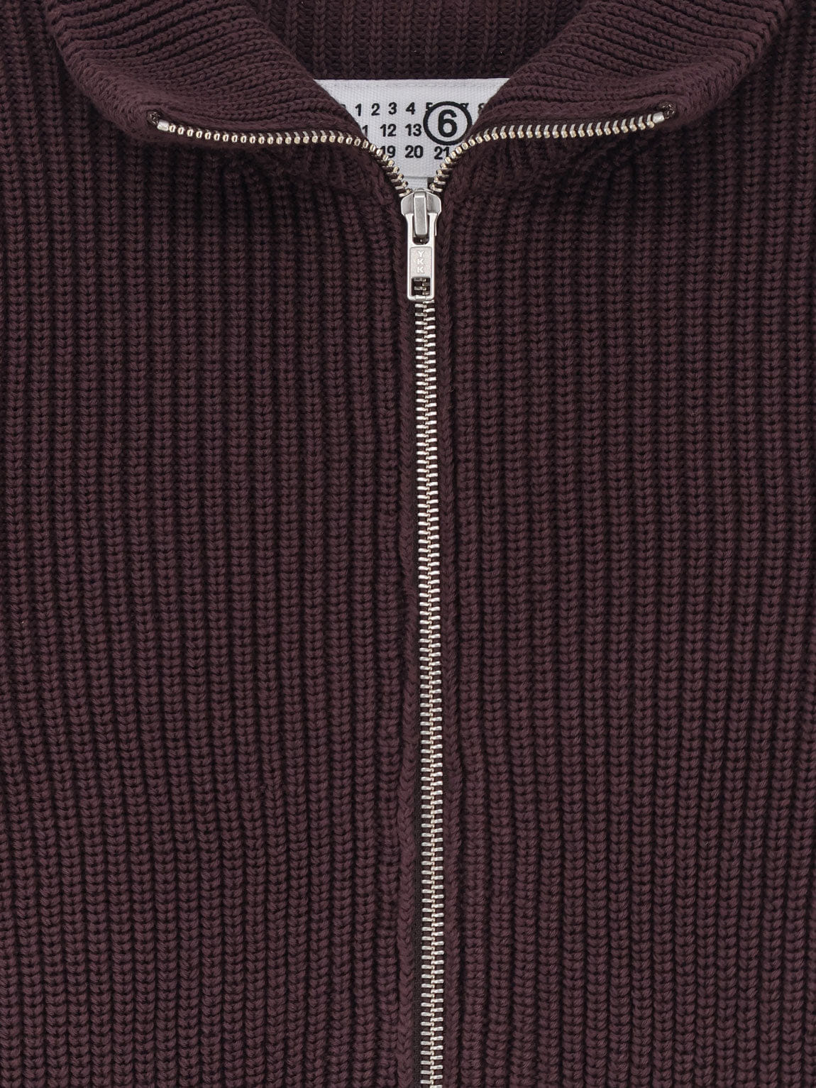MM6 Maison Margiela Ribbed cotton cardigan