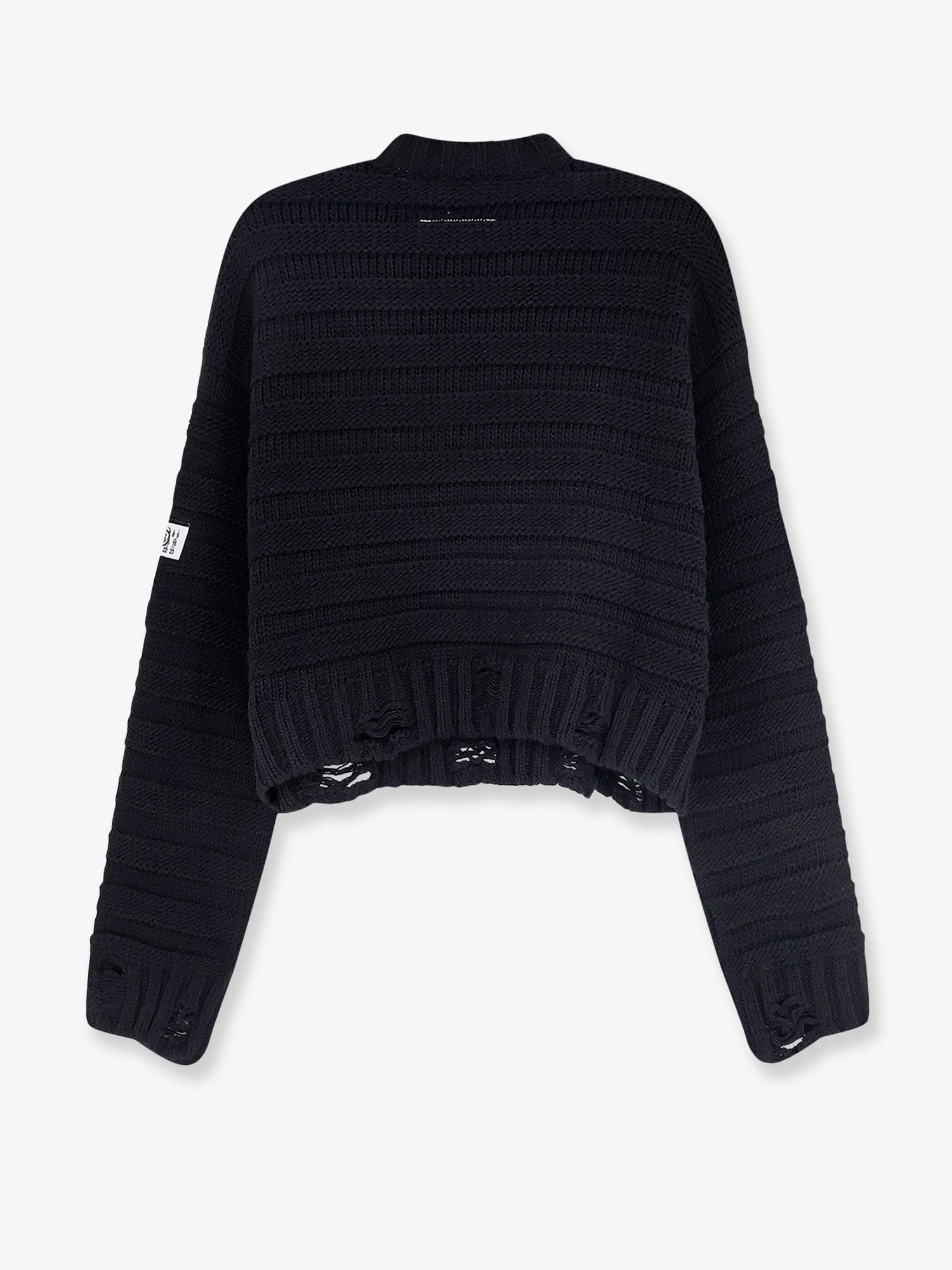 MM6 Maison Margiela Destroyed effect wool blend sweater