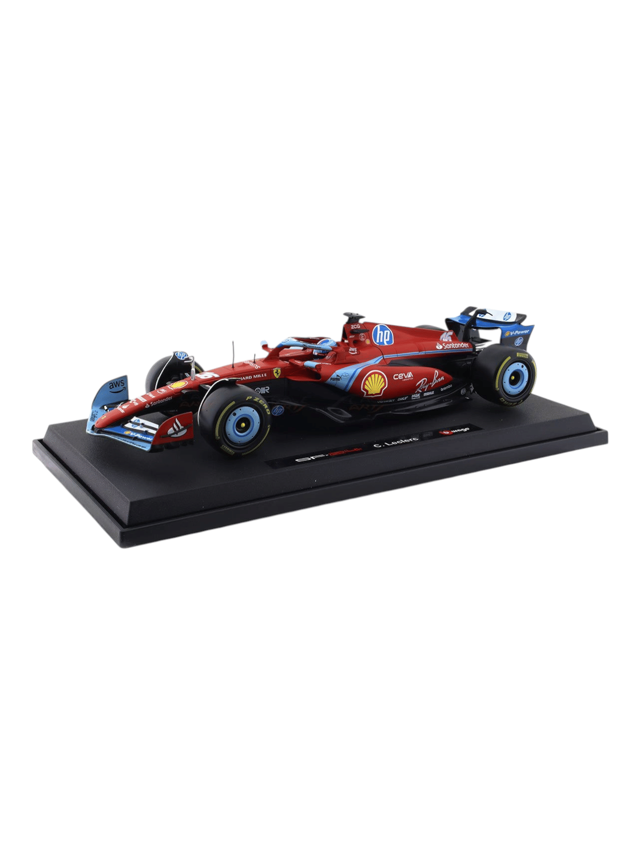 Bburago Formula 1 (F1) Ferrari Miami GP SF - 24 16 No Charles Leclerc 1:18 Scale Diecast