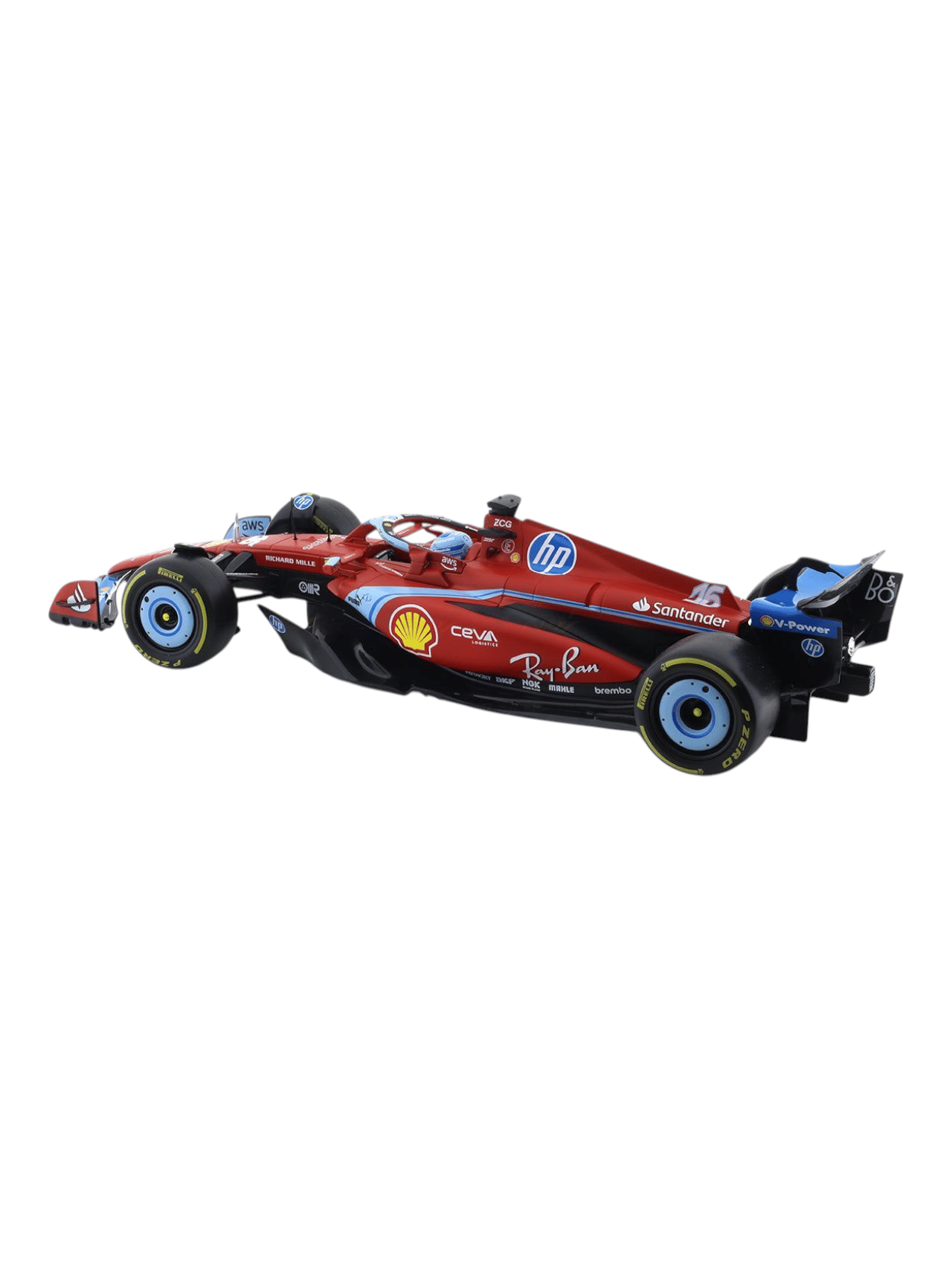 Bburago Formula 1 (F1) Ferrari Miami GP SF - 24 16 No Charles Leclerc 1:18 Scale Diecast