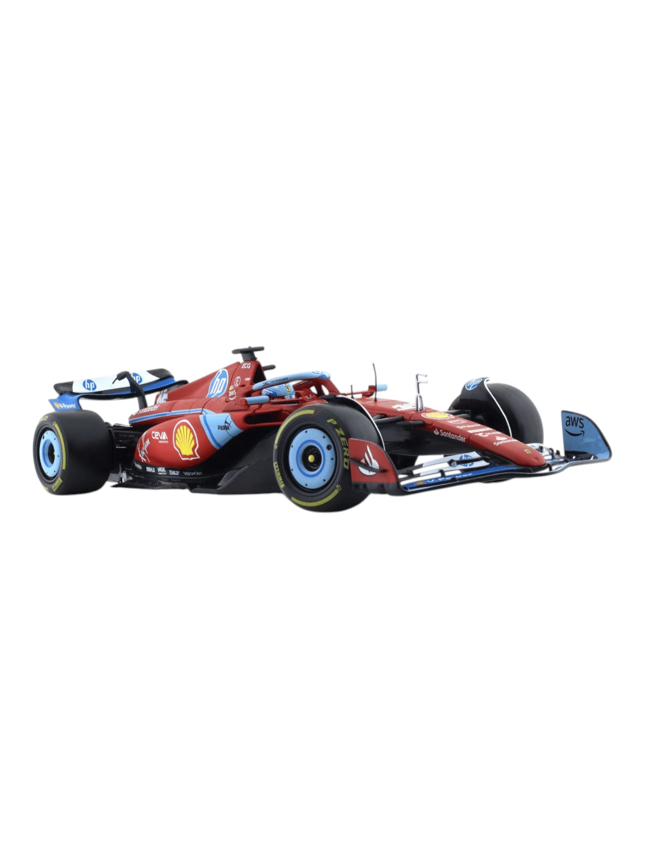 Bburago Formula 1 (F1) Ferrari Miami GP SF - 24 16 No Charles Leclerc 1:18 Scale Diecast