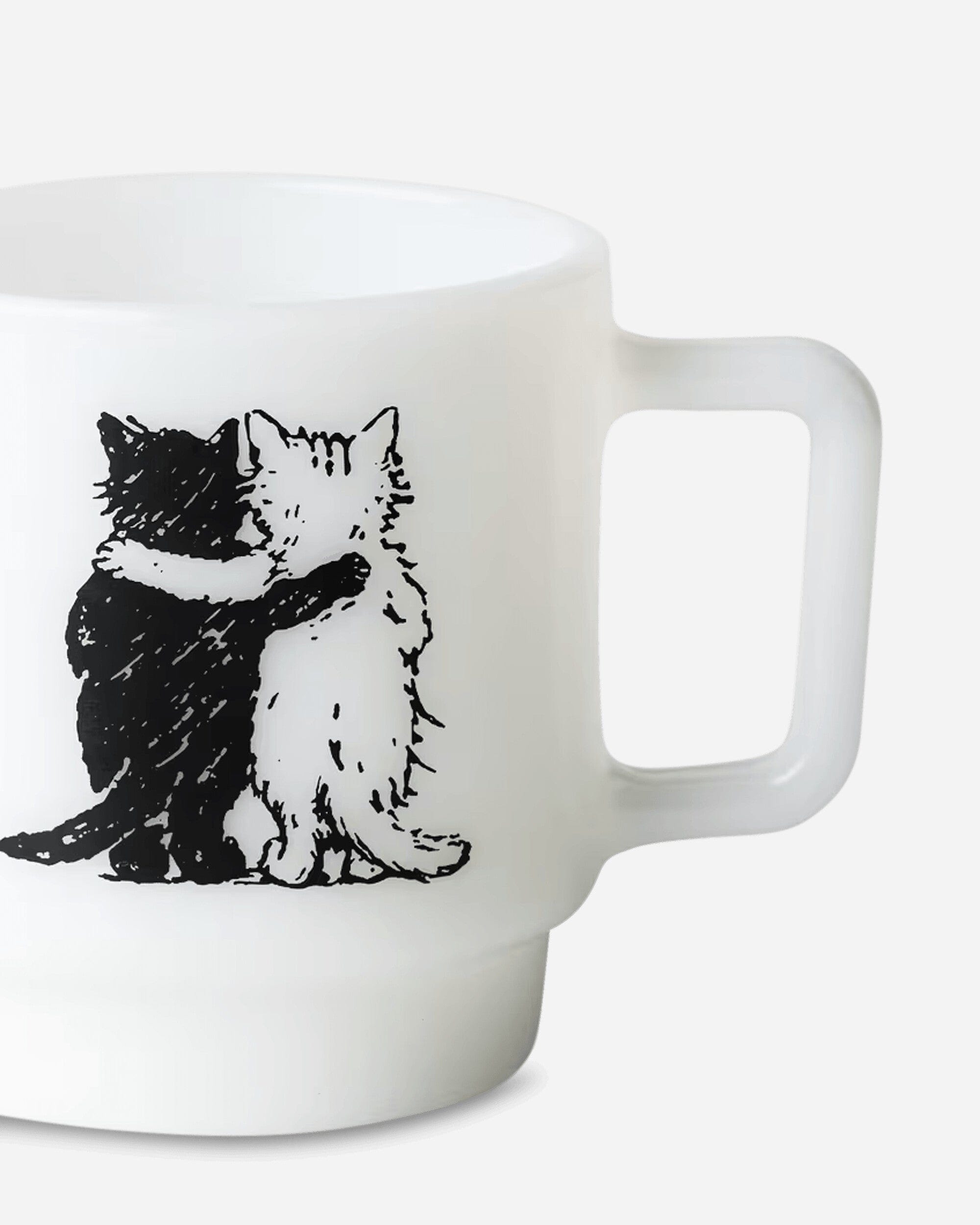 Carhartt WIP Hugging Cats Glass Mug White
