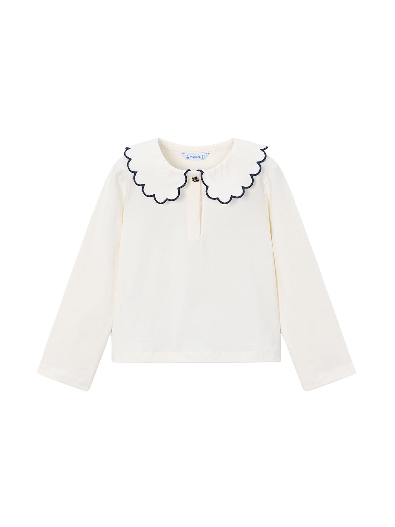 Mayoral Kids' Polo Top Cream