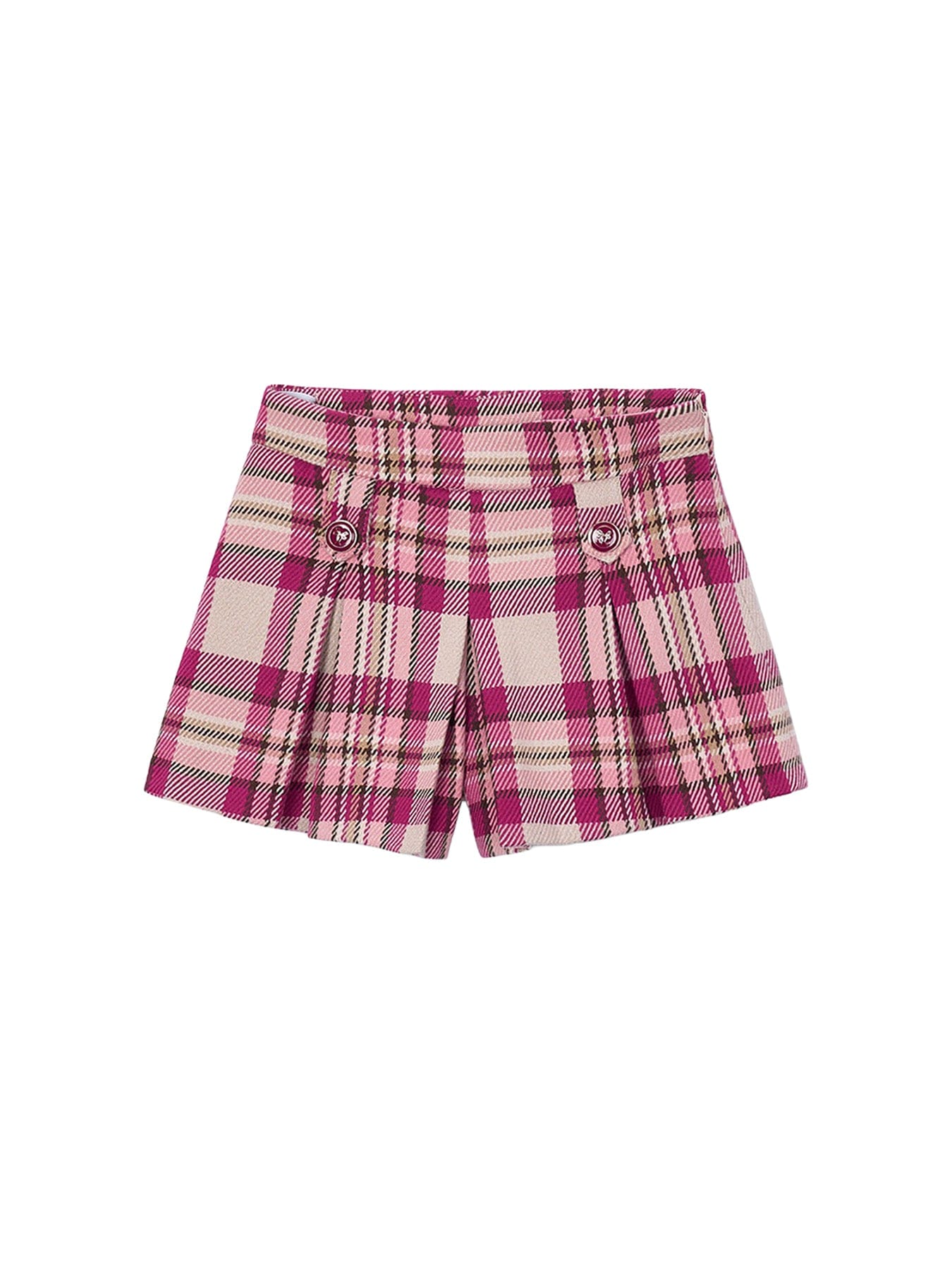 Mayoral Kids' Checked Shorts Pink