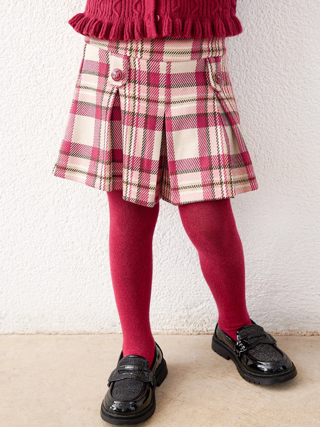 Mayoral Kids' Checked Shorts Pink