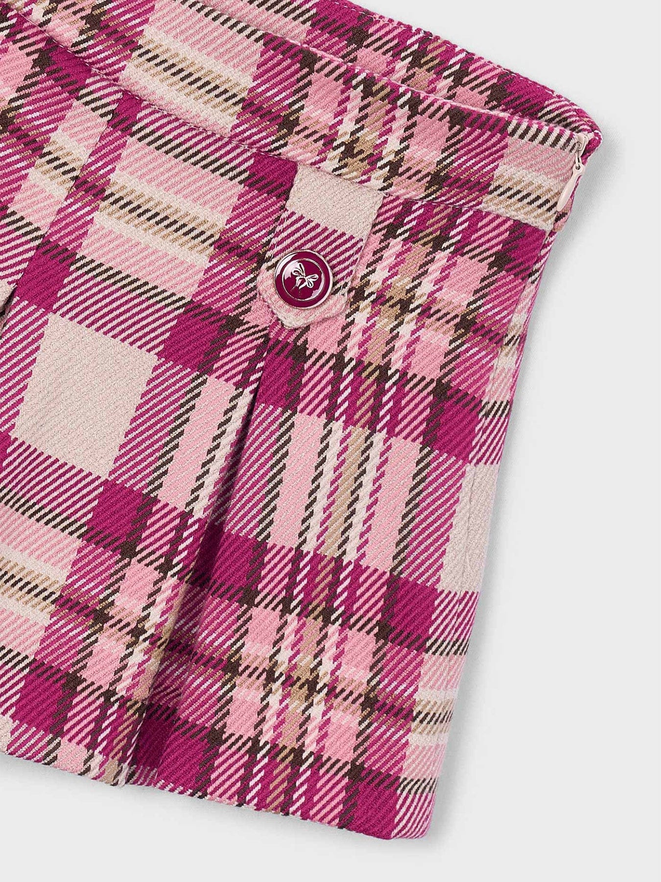 Mayoral Kids' Checked Shorts Pink
