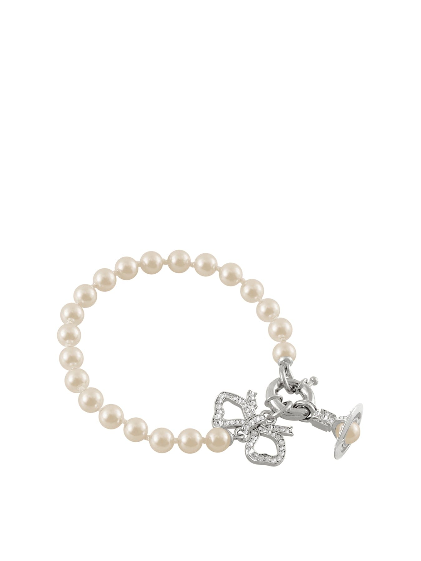 Vivienne Westwood Rigoberta Pearl Bracelet Silver