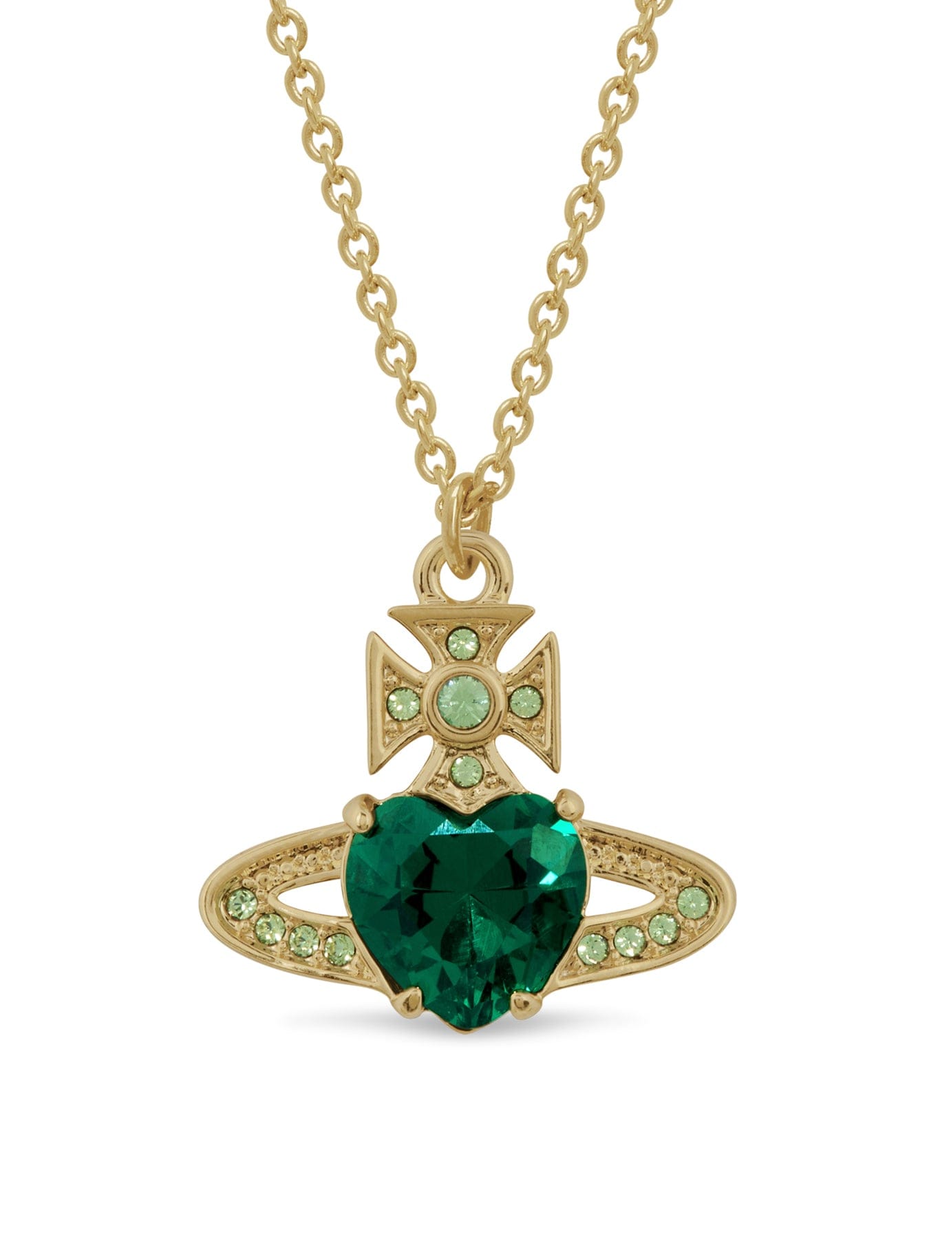 Vivienne Westwood Ariella Pendant Necklace Gold Emerald