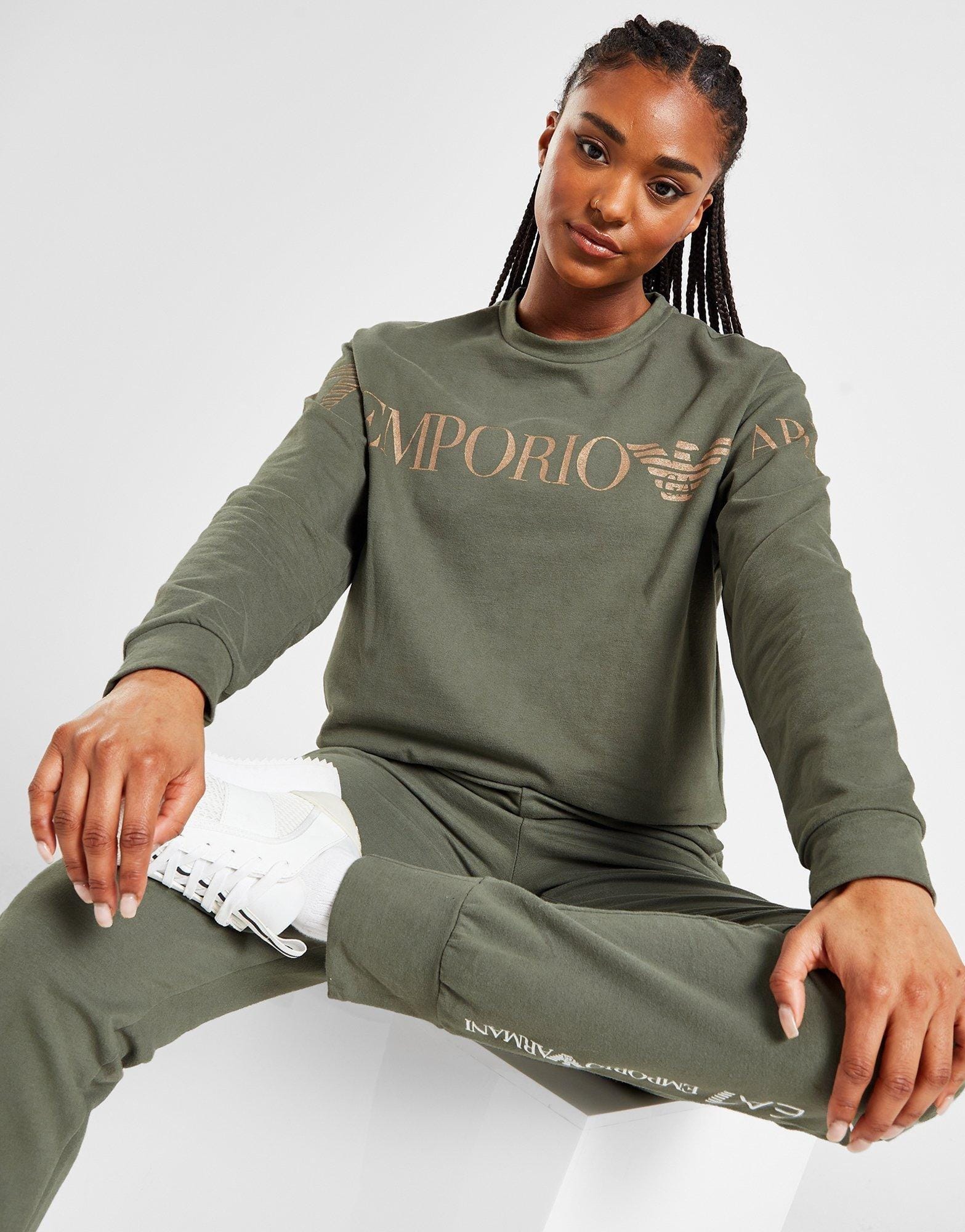 EA7 Oversized Logo Crew Sweatshirt