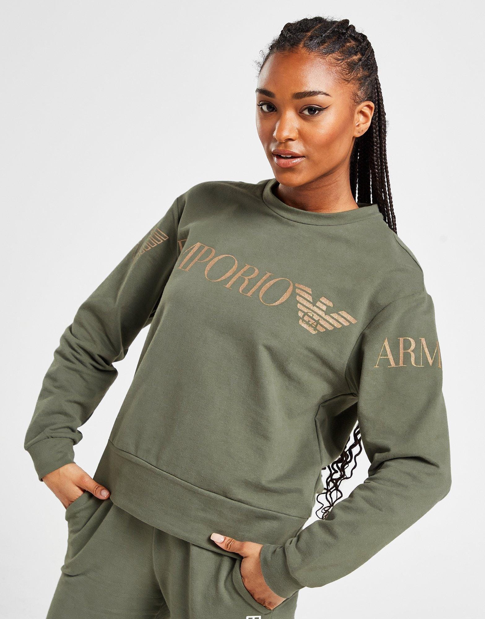 EA7 Oversized Logo Crew Sweatshirt