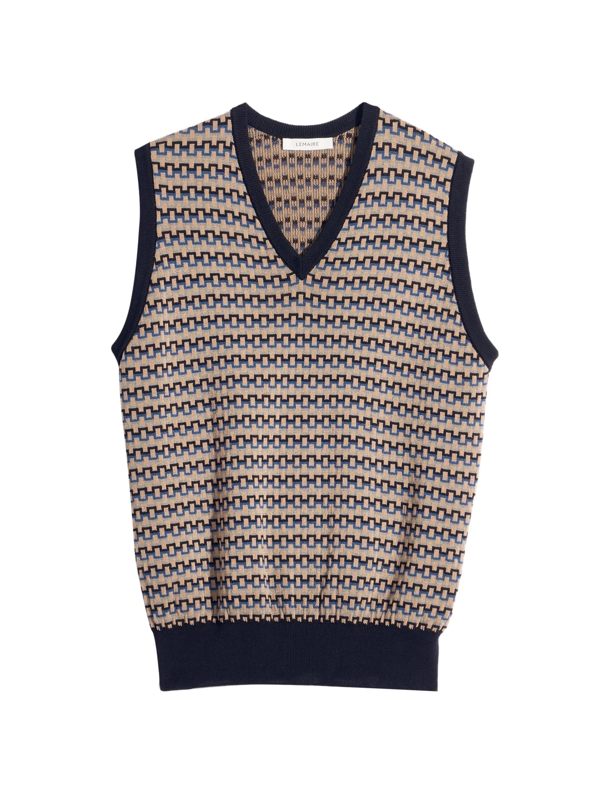 Lemaire patterned V - neck vest