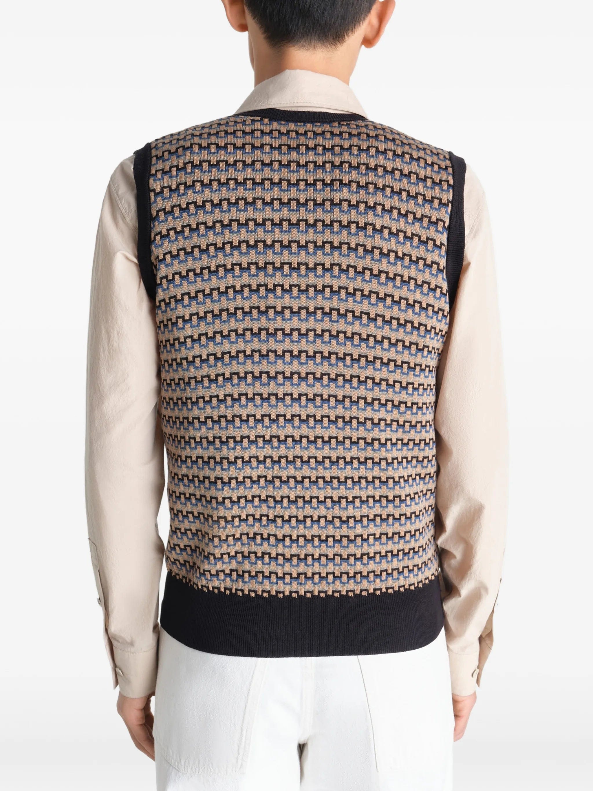 Lemaire patterned V - neck vest