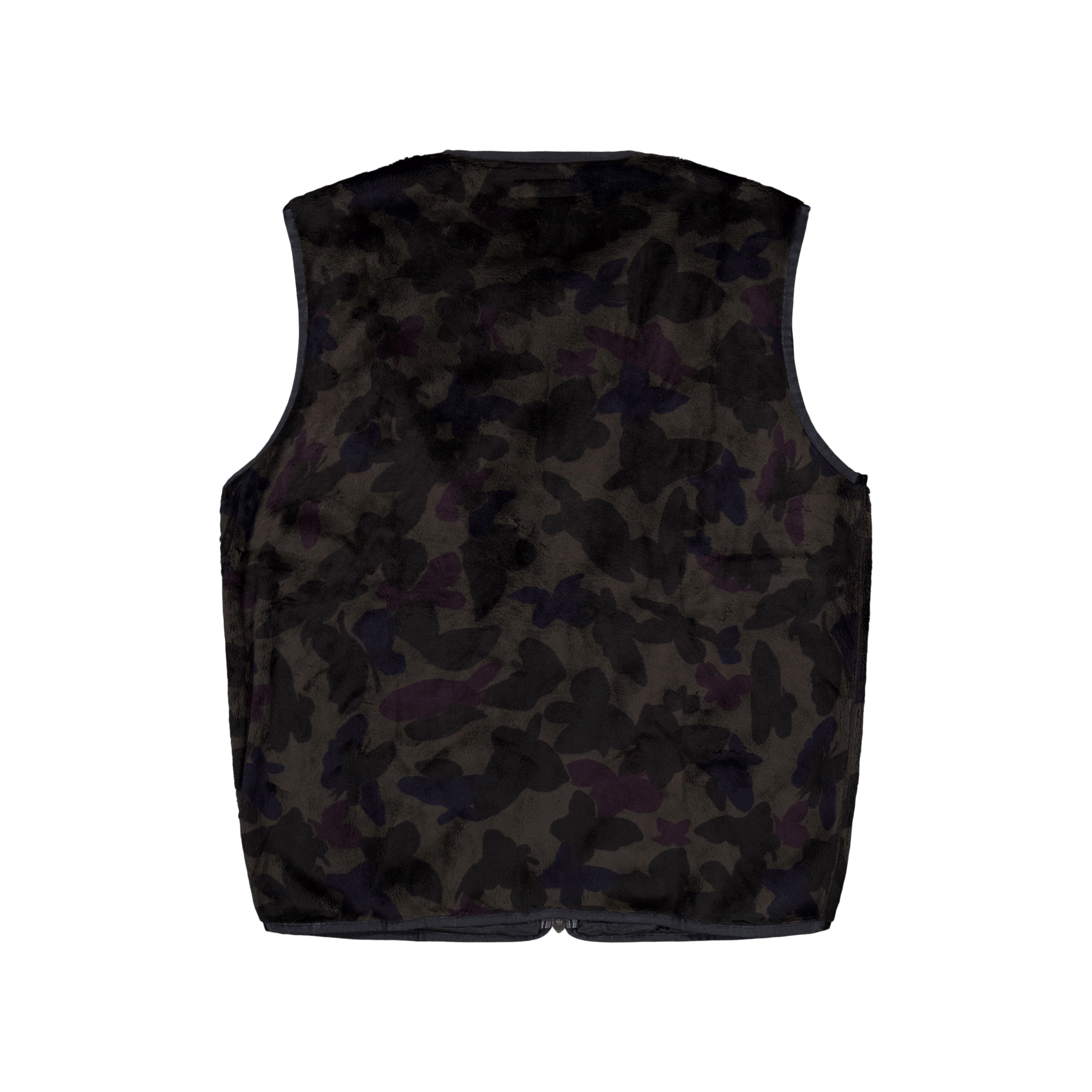 Needles W.u. Piping Vest - Micro Fur / Charcoal