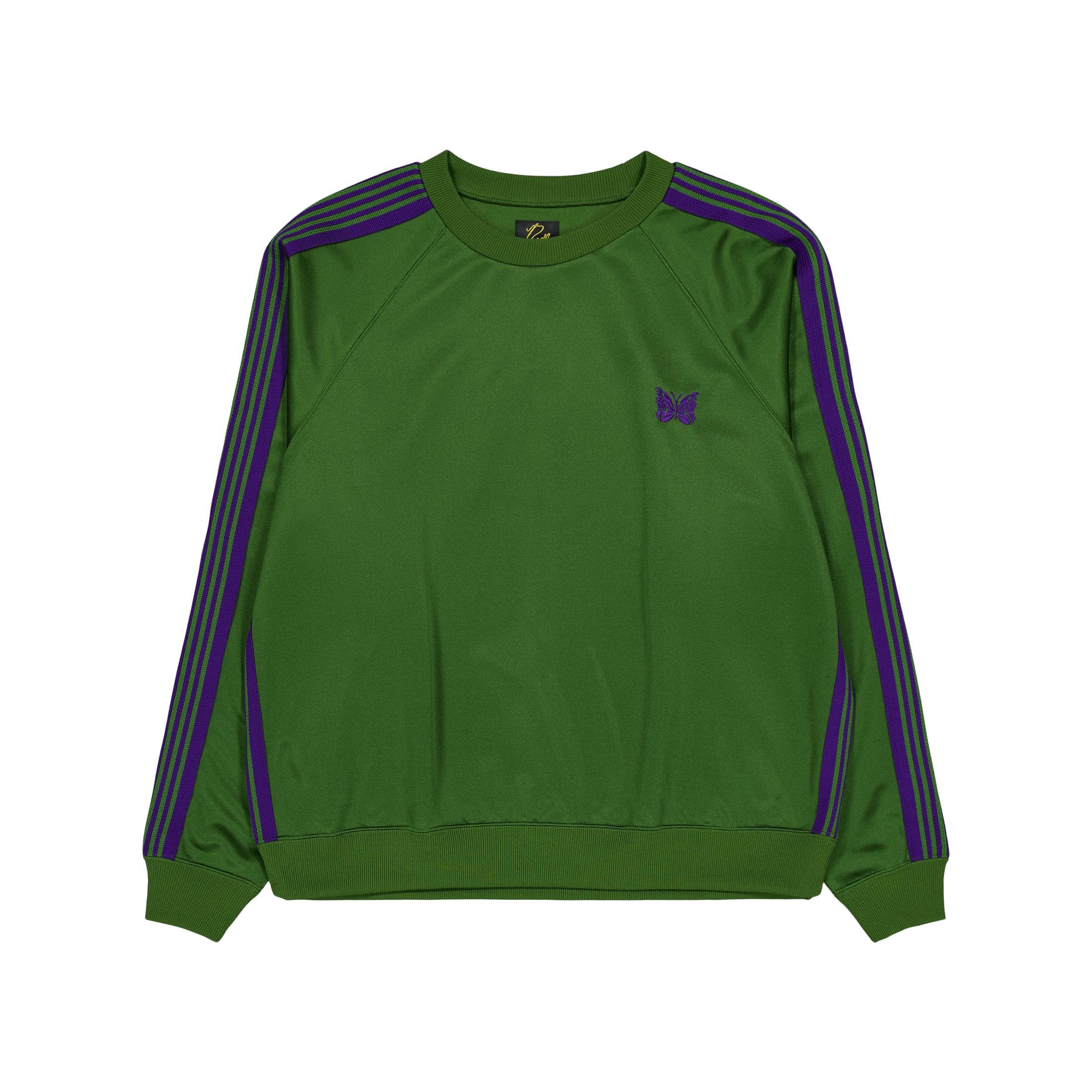 Needles Track Crew Neck Shirt - Poly S A - ivy Green