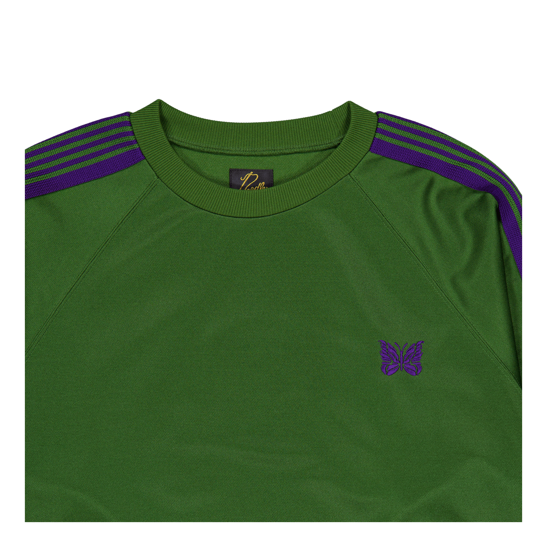 Needles Track Crew Neck Shirt - Poly S A - ivy Green