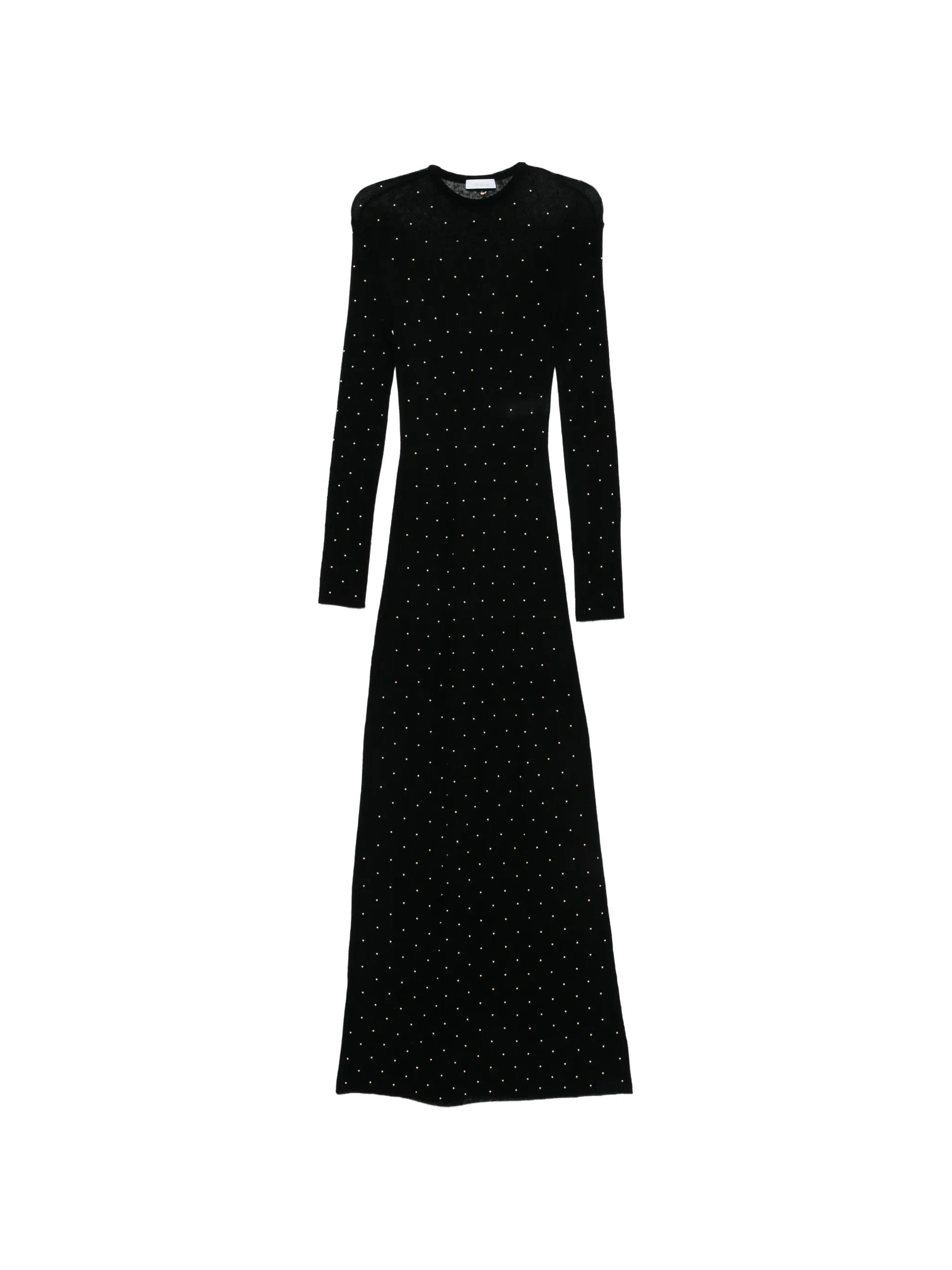 Rabanne studded long - sleeve maxi dress