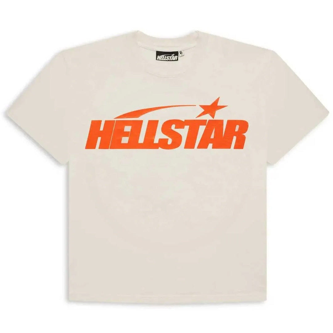 Hellstar Classic Logo T - Shirt Cream/Orange