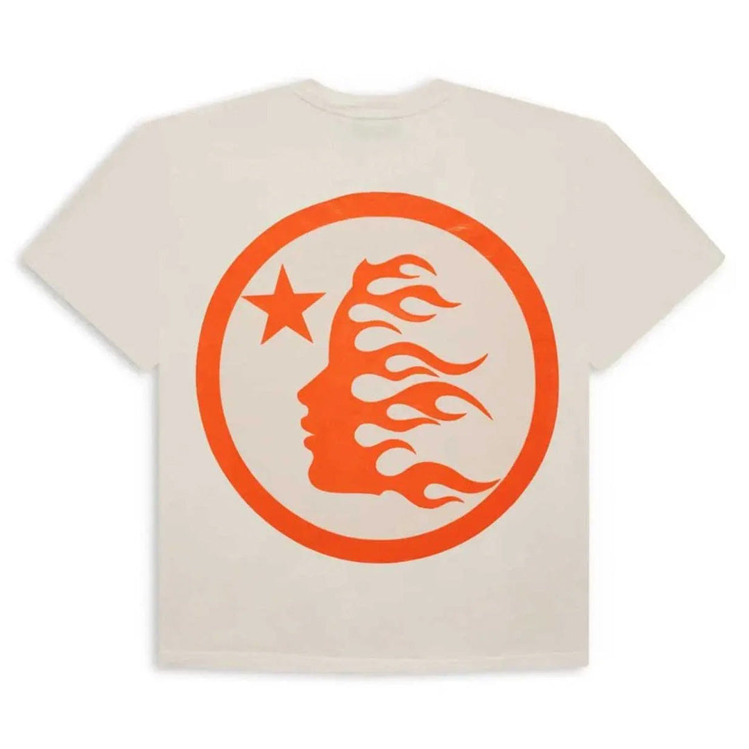 Hellstar Classic Logo T - Shirt Cream/Orange