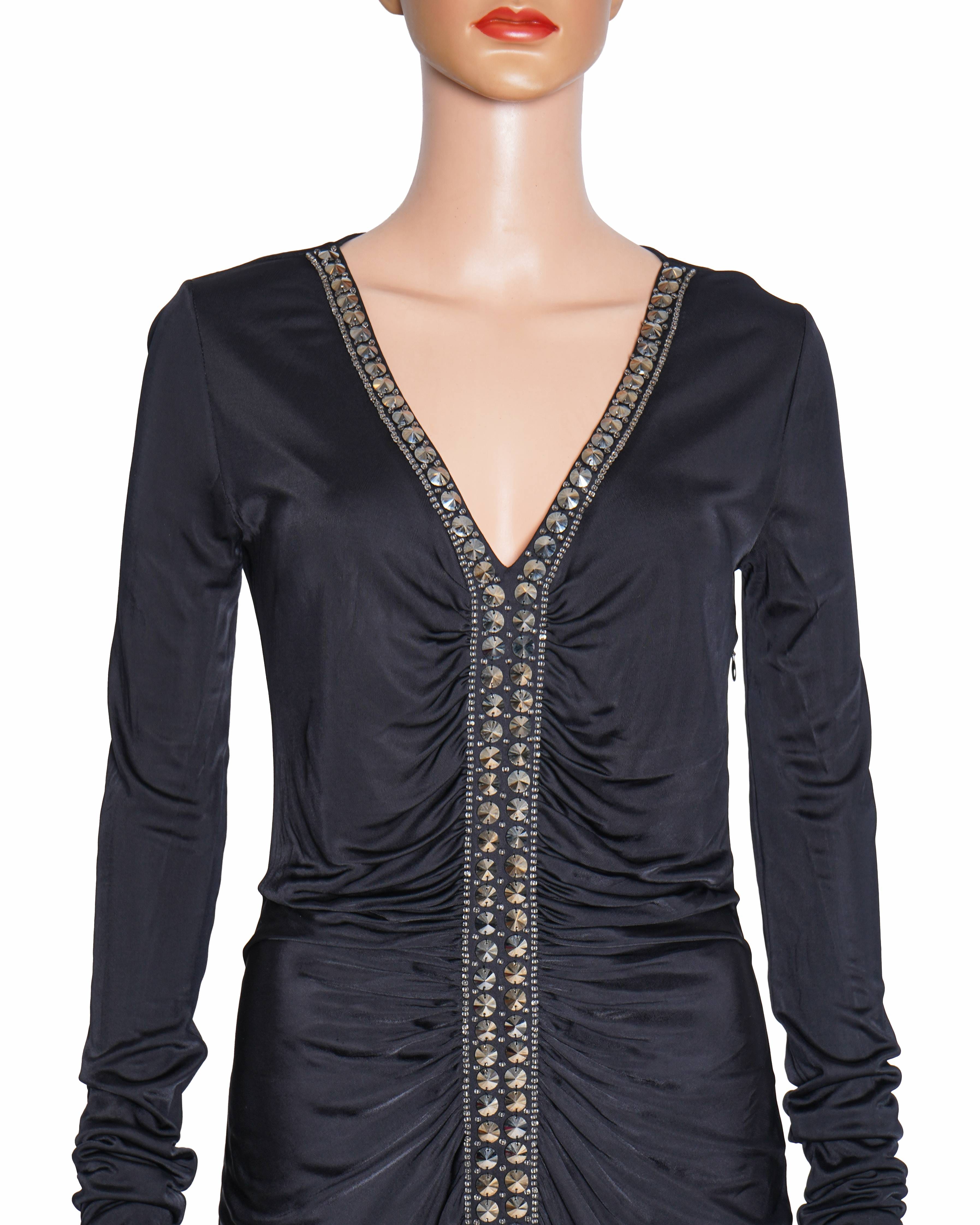 Pucci Emilio Pucci Full Sleeve V Neck Dress In Black