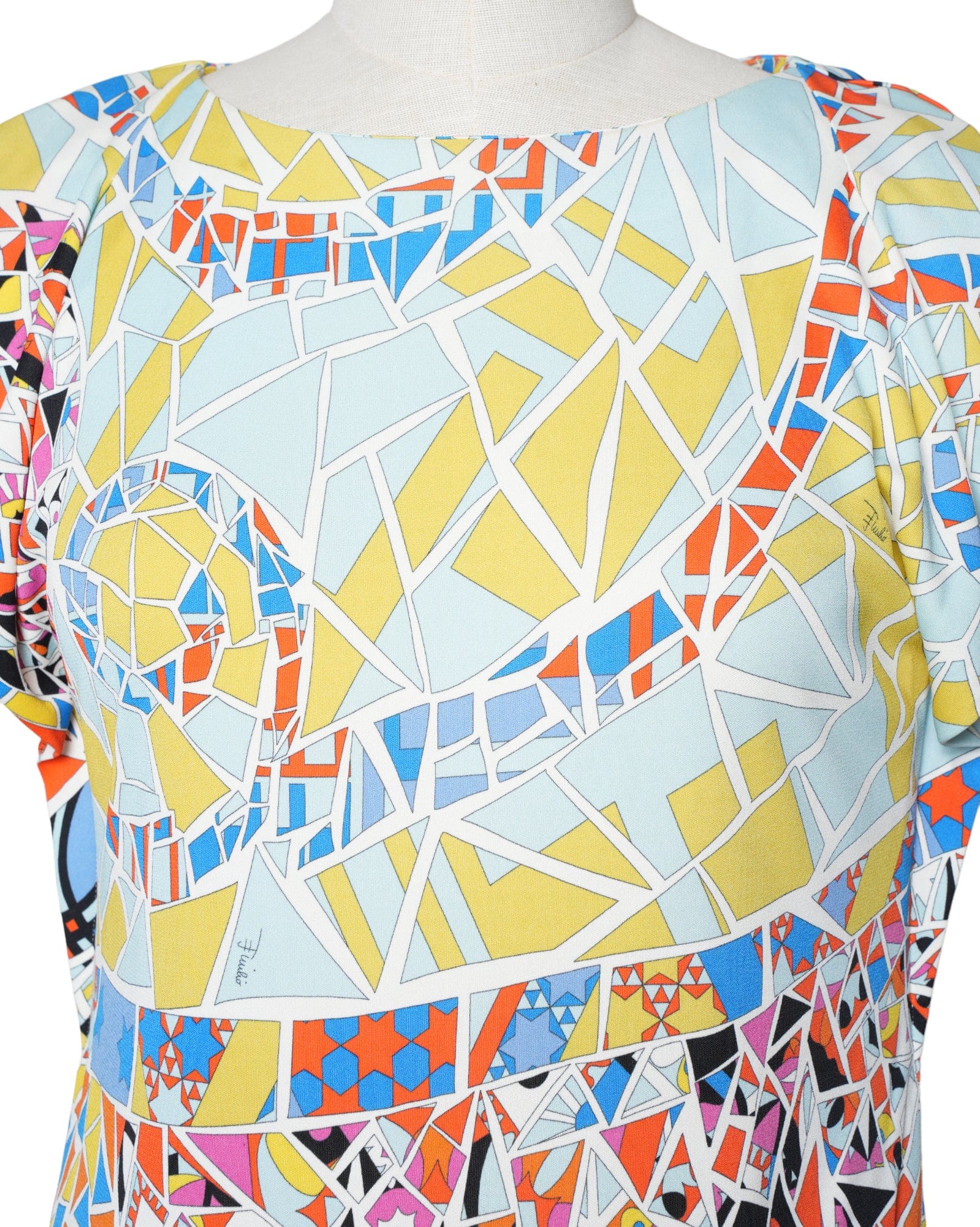 Pucci Emilio Pucci Mid Length Stained Glass Print Dress