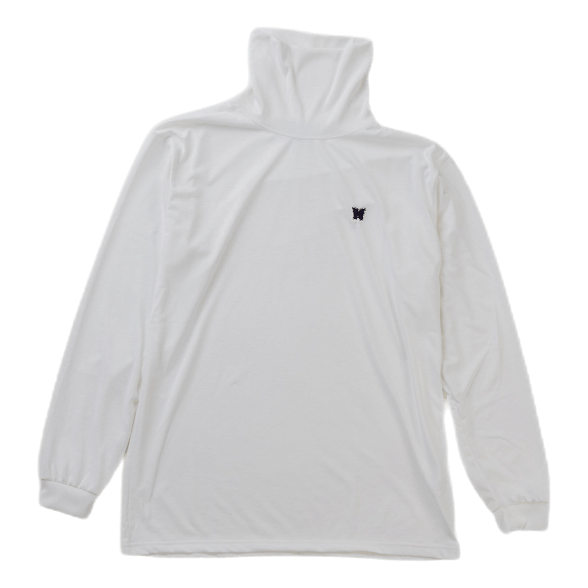 Needles L/s Turtle Neck T-Shirt - Poly Jer White