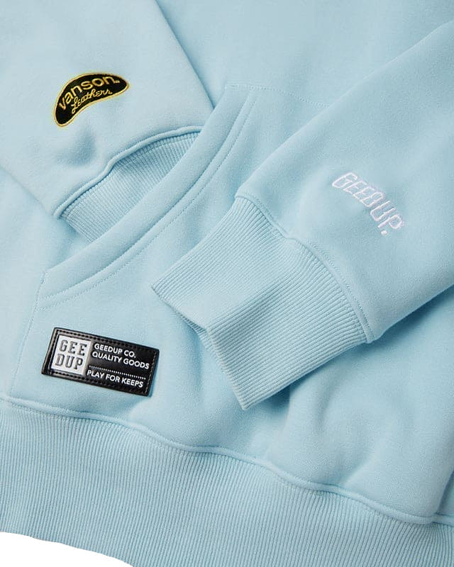Geedup x Vanson Team Logo Hoodie Light Blue