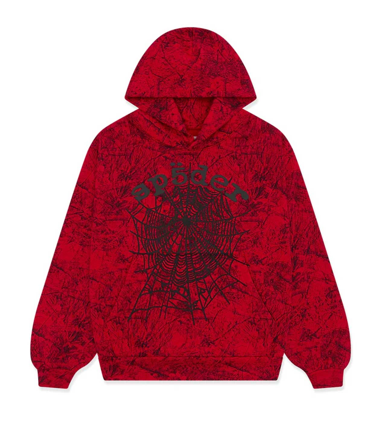 Sp5der Worldwide Sp5der OG Tree Camo Hoodie Red