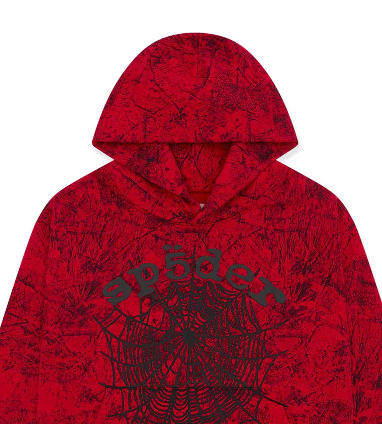 Sp5der Worldwide Sp5der OG Tree Camo Hoodie Red