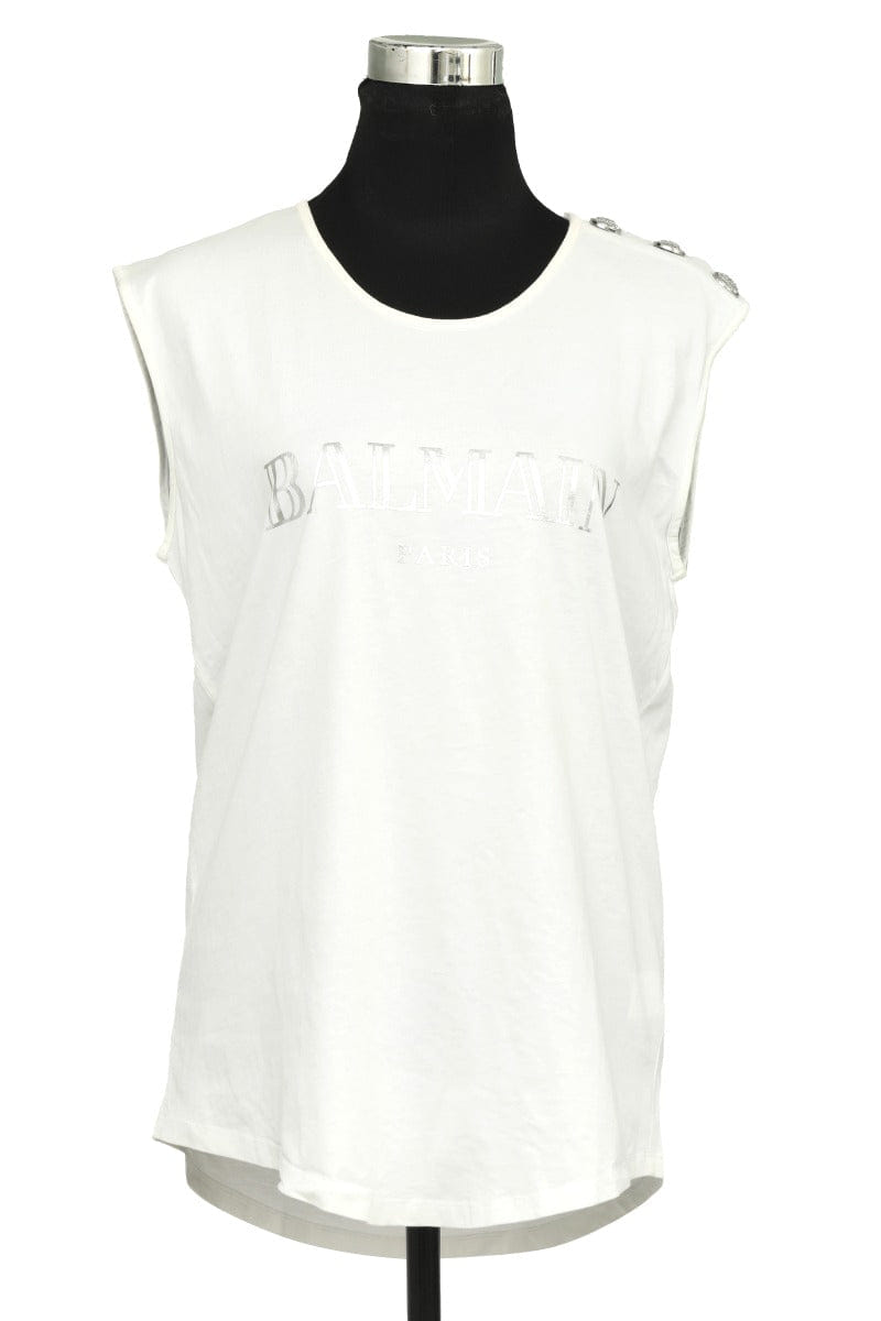 Balmain Paris Size M B Logo Tank Top