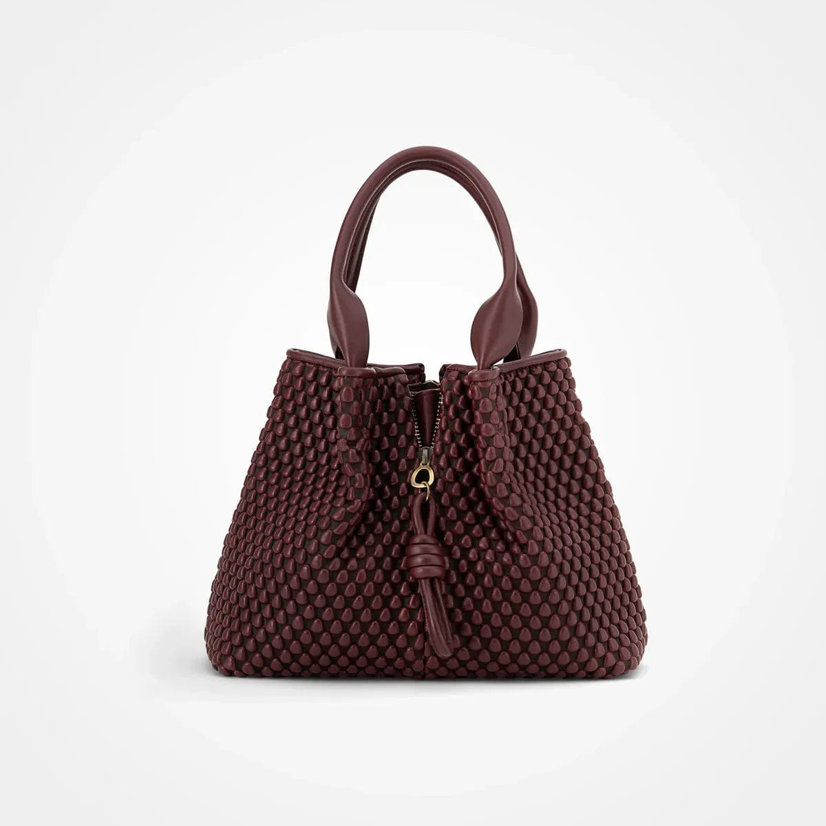 TISSA Fontaneda Surprise Shopper Nappa Bubble Bordeaux Mini Shoulder Bag in Brown