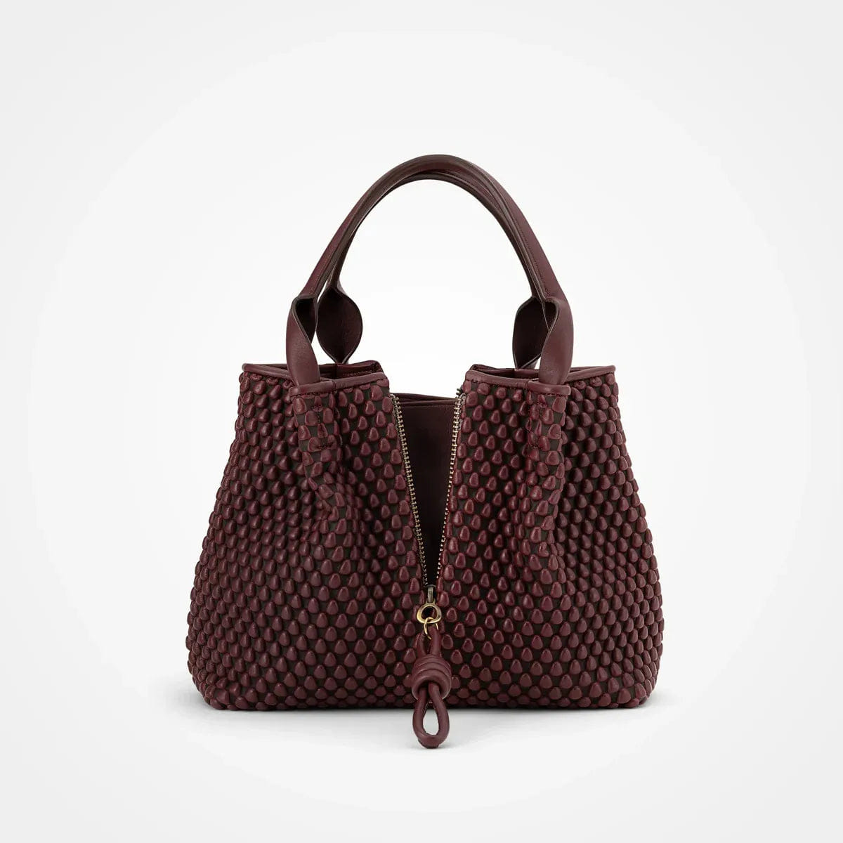 TISSA Fontaneda Surprise Shopper Nappa Bubble Bordeaux Mini Shoulder Bag in Brown