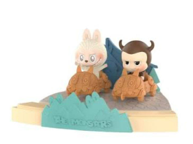 Fullbloom333 Knight Duel - The Monsters Labubu Playing Games Series Scene Set By Pop Mart