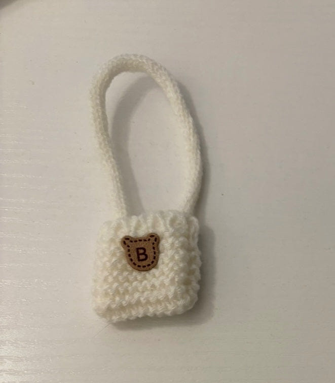 Cctlanna White bear bag - Labubu accessories