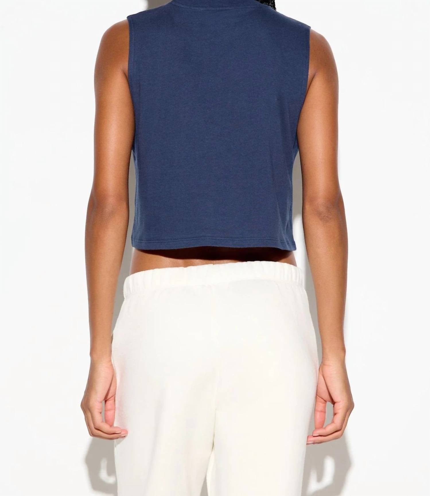 Blue Women's Rays Spirit Crop Tank Top In Blue