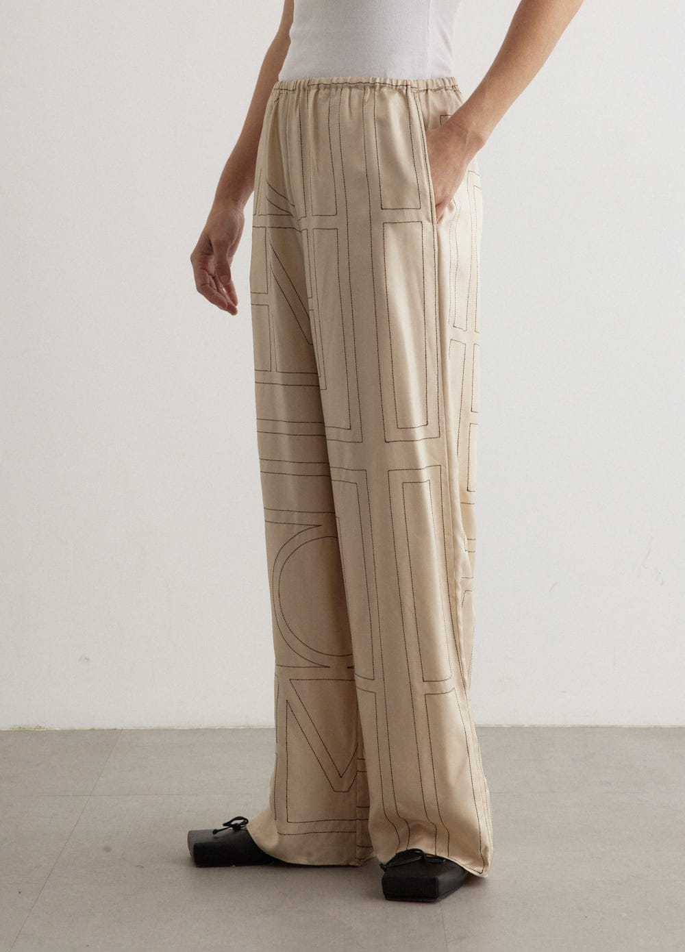 Toteme Monogram Silk Pyjama Pants
