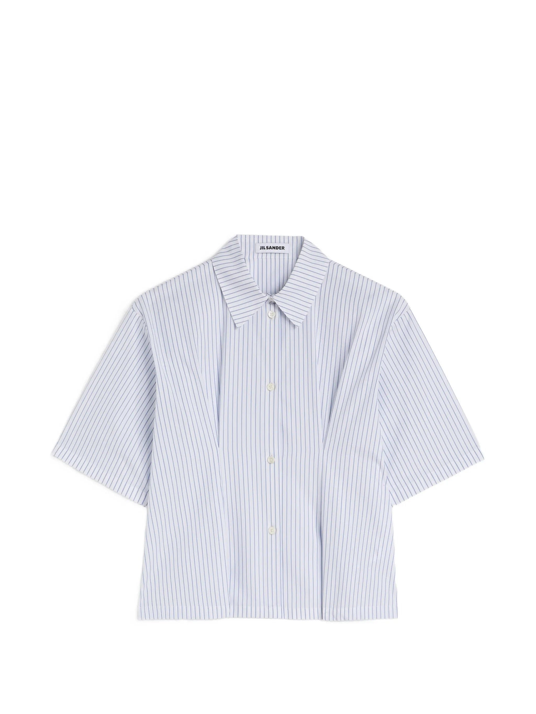 Jil Sander striped pleated - waist shirt